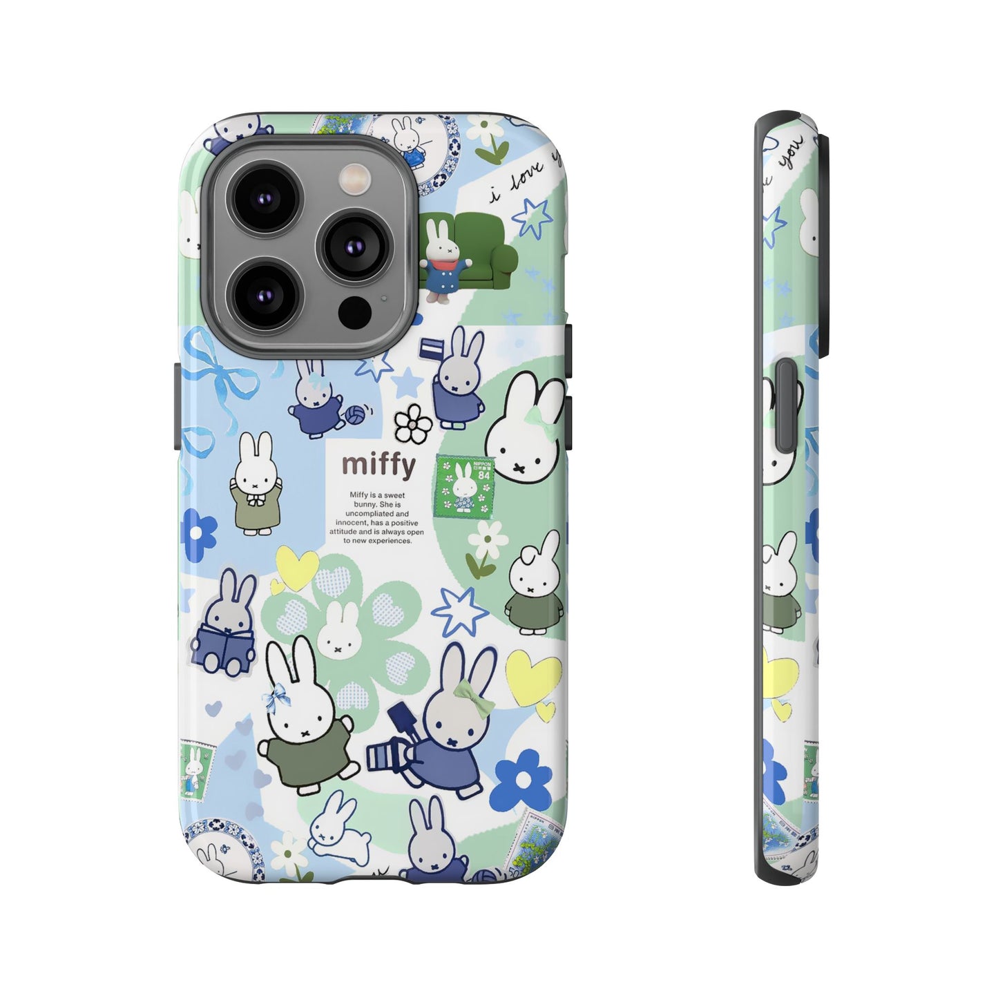 Cute Miffy Tough Phone Case - iPhone, Samsung Stylish Design for Bunny Lovers