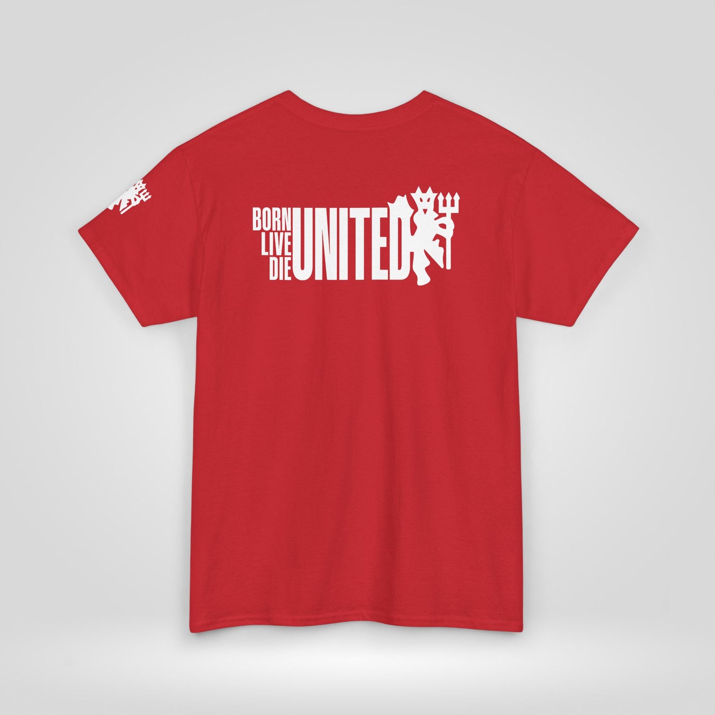'Born Live Die United' Unisex Heavy Cotton Tee for Manchester United Fans - Casual Streetwear for All Occasions - Roe Creation