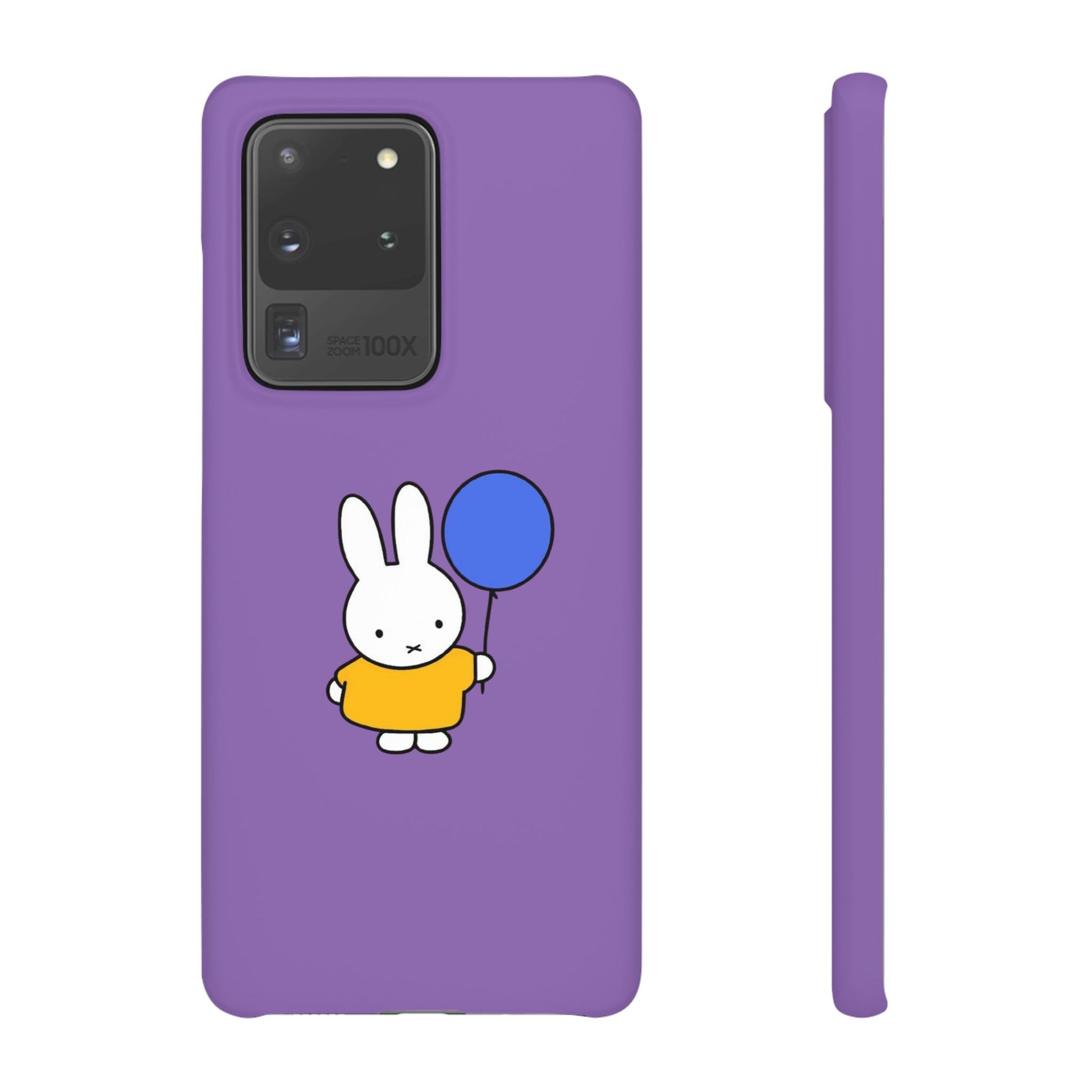 Miffy Phone Case, iPhone, Samsung Snap Case - Cartoon Fun Purple Phone Accessory for Kids and Adults - Roe Creation