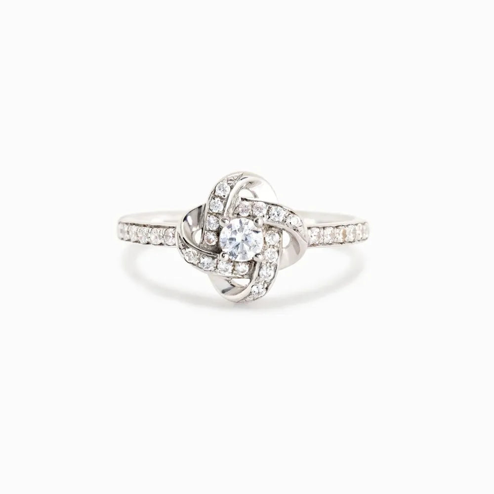 925 Sterling Silver Inlaid Zircon Ring - Roe Creation