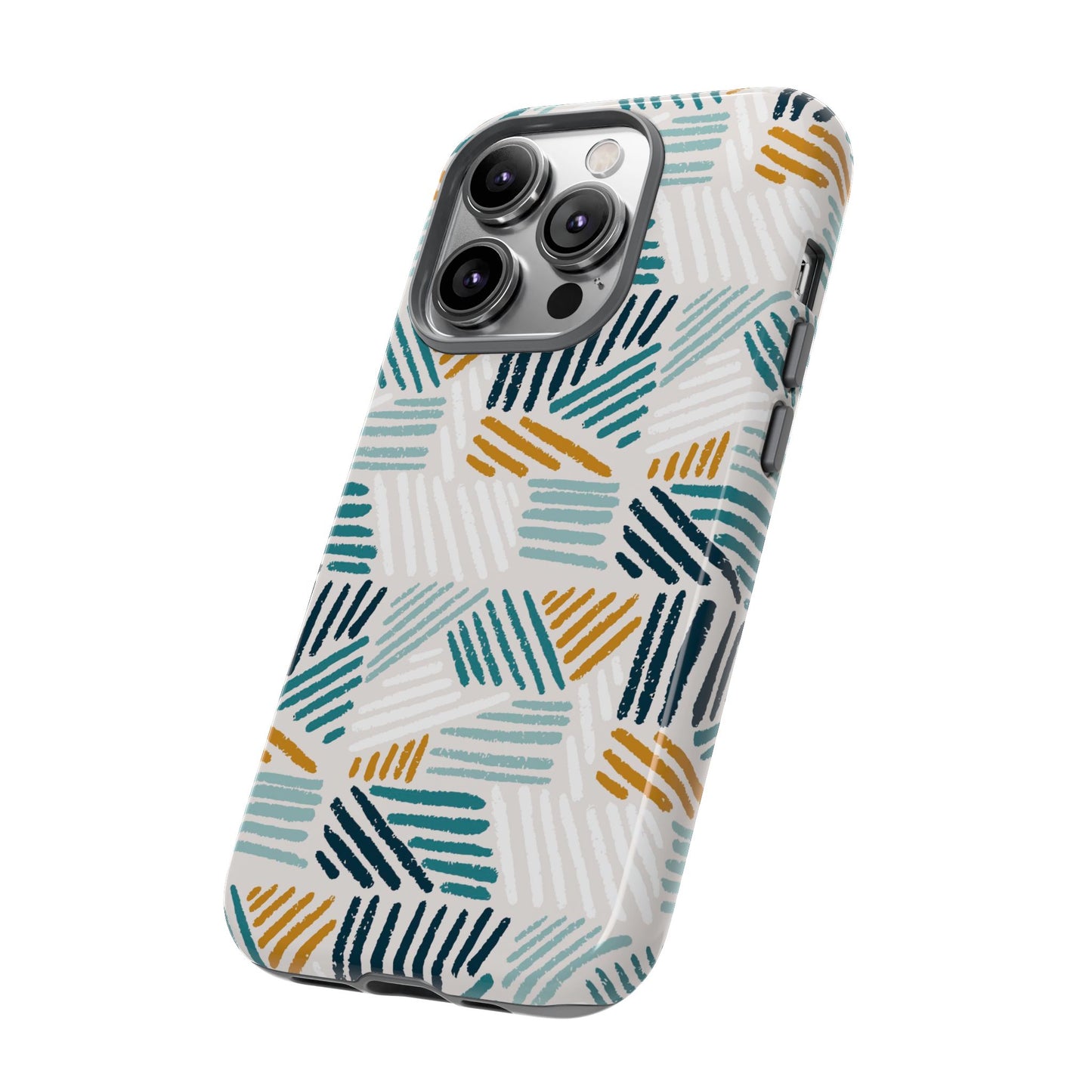 Stylish Tough Phone Case with Geometric Design