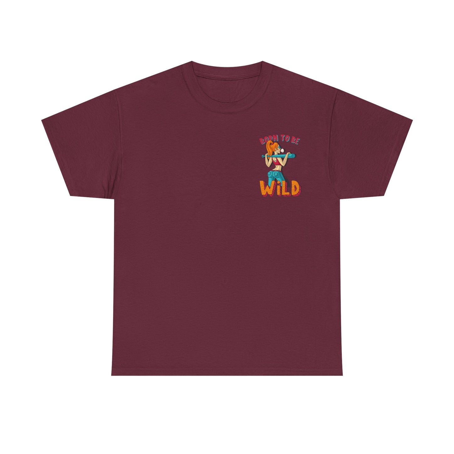 Born to Be Wild Unisex Heavy Cotton Tee, Fun Graphic Shirt, Adventure Tee, Gift for Nature Lovers, Casual Wear, Festival Top, Summer Fashion - Roe Creation
