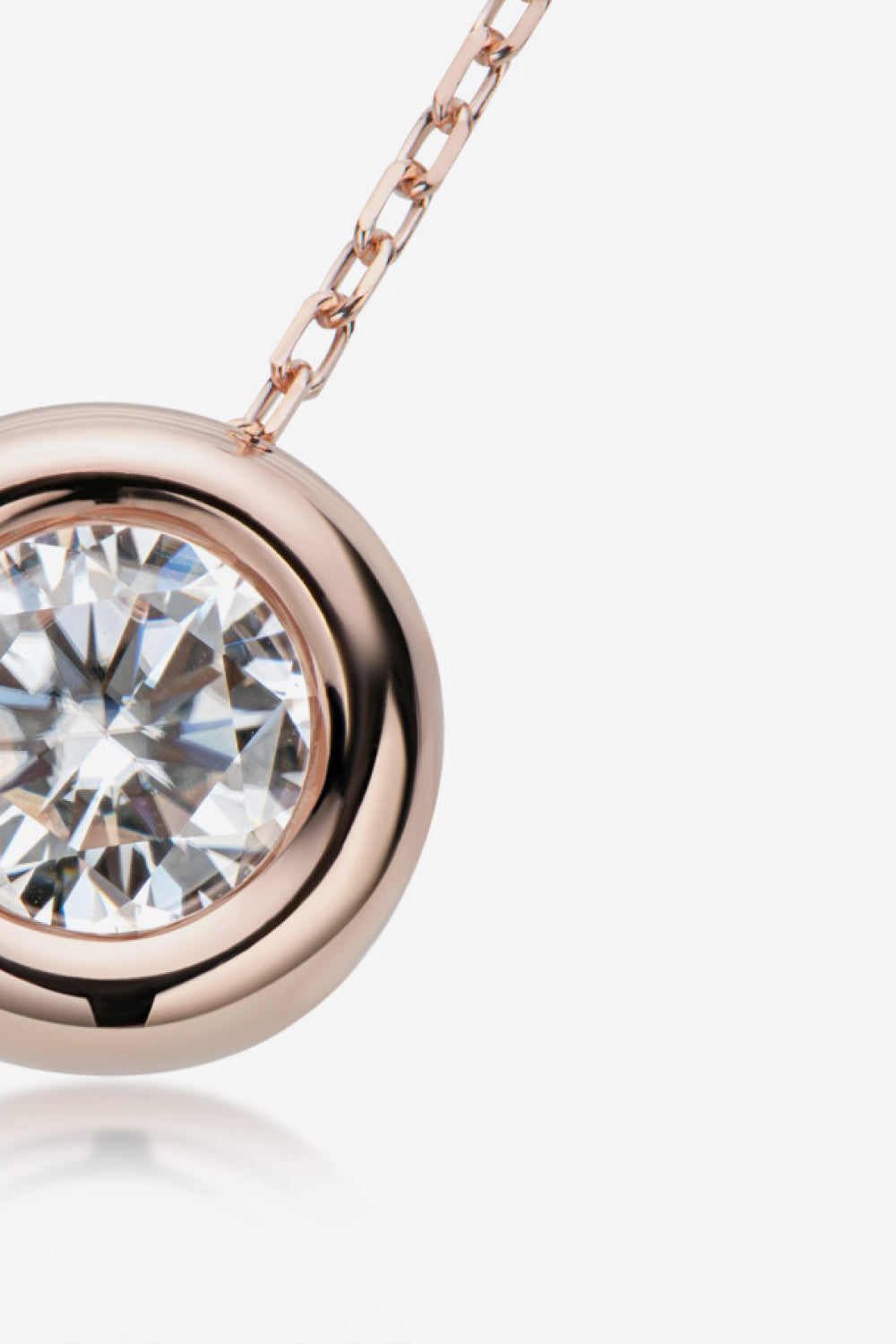 Adored 1 Carat Moissanite Pendant 925 Sterling Silver Necklace - Roe Creation