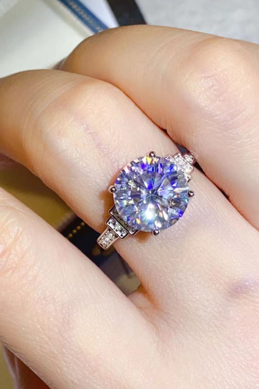 5 Carat Moissanite 925 Sterling Silver Ring - Roe Creation