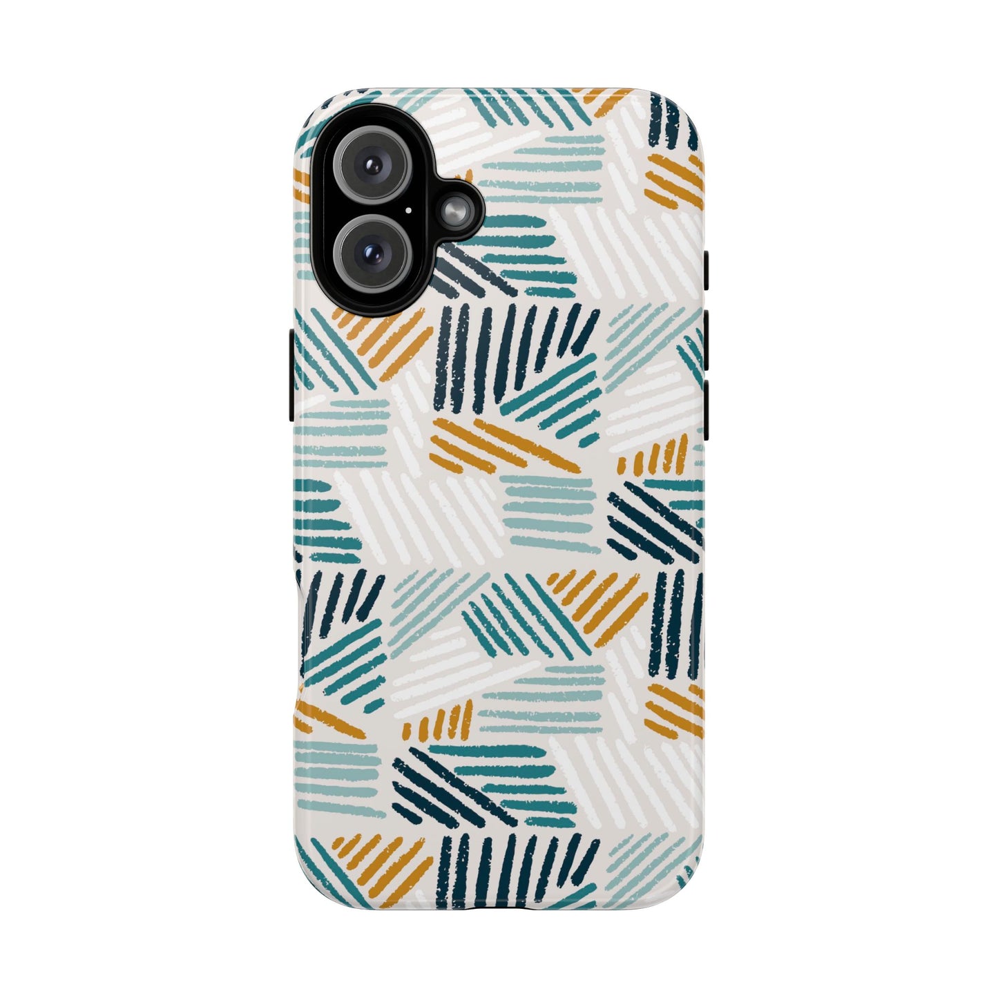 Stylish Tough Phone Case with Geometric Design