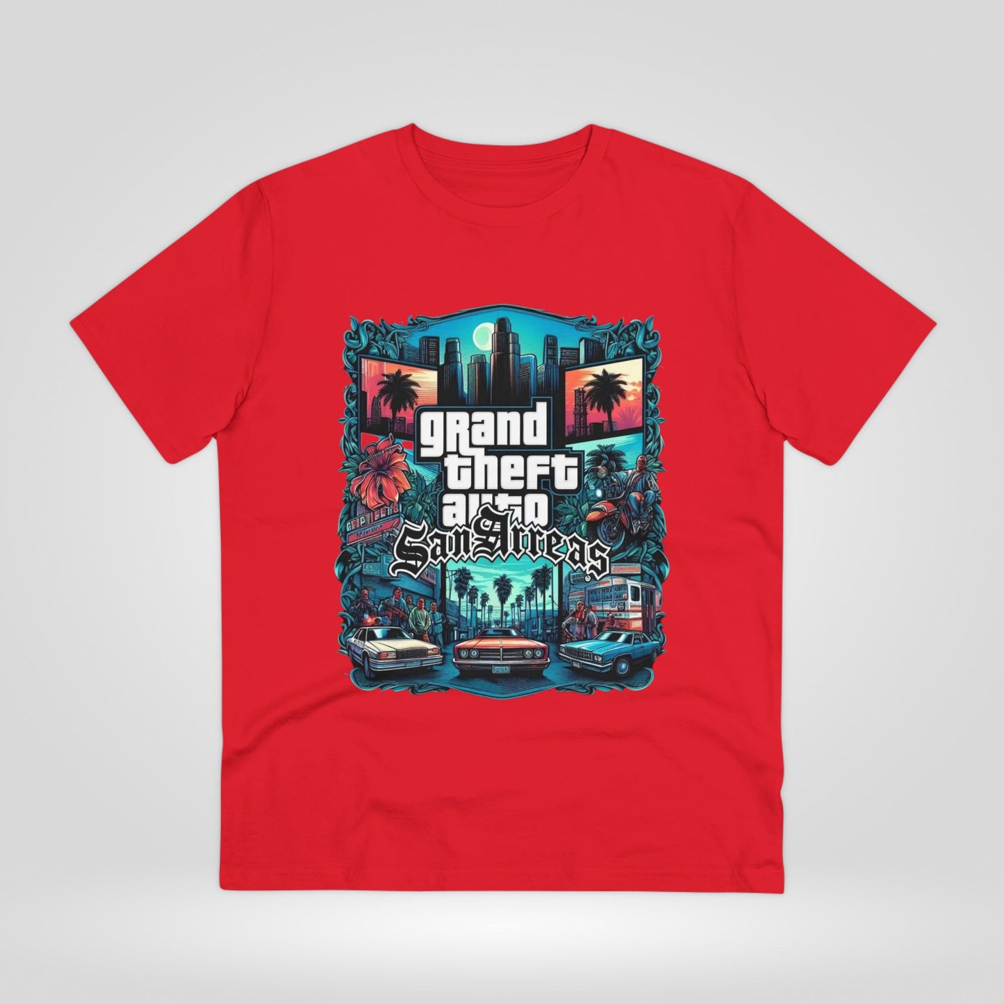 Retro GTA-Inspired Unisex T-Shirt, Gamer Gift, Casual Wear, Streetwear, Urban Style, Cool Graphic Tee - Roe Creation