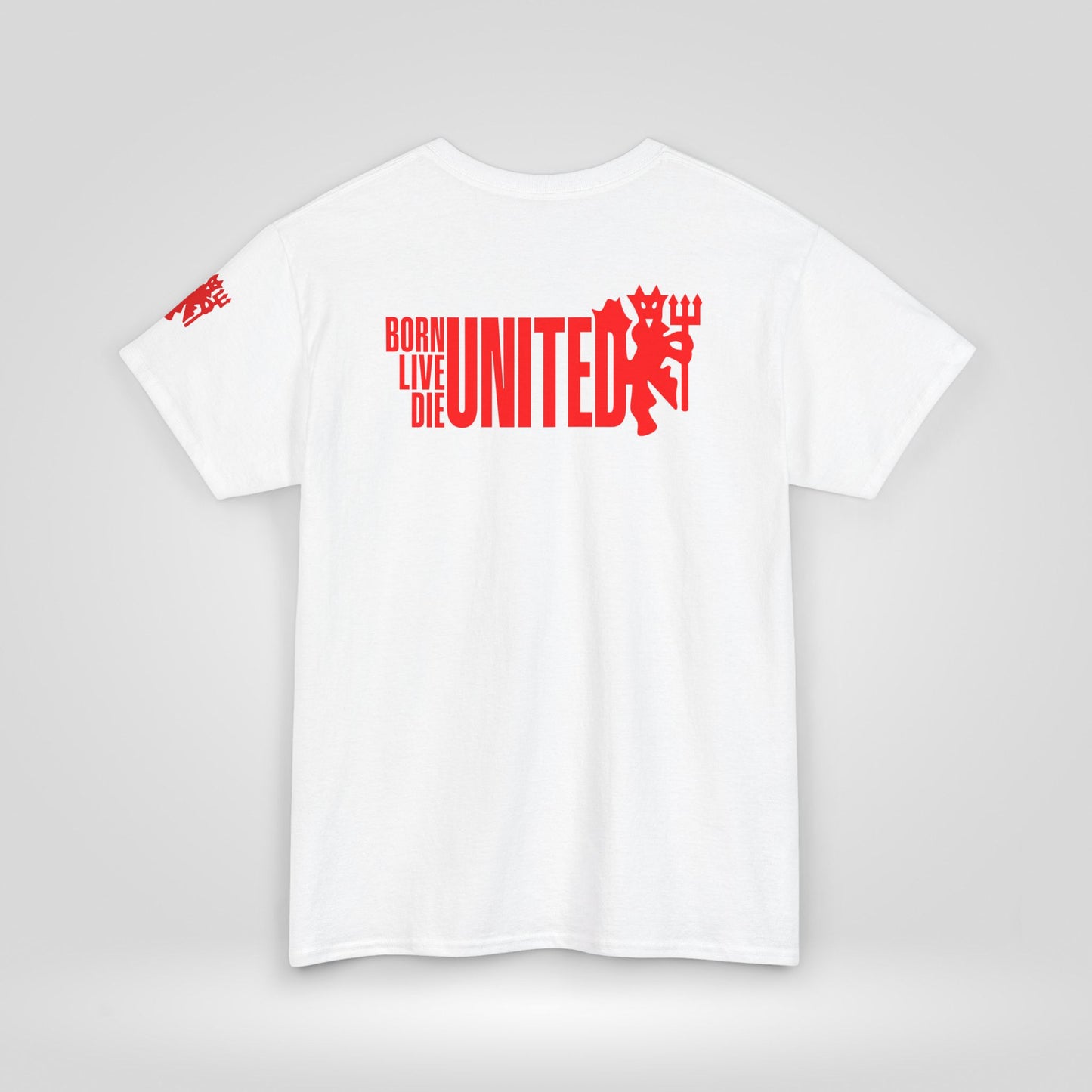 'Born Live Die United' Unisex Heavy Cotton Tee for Manchester United Fans - Casual Streetwear for All Occasions - Roe Creation