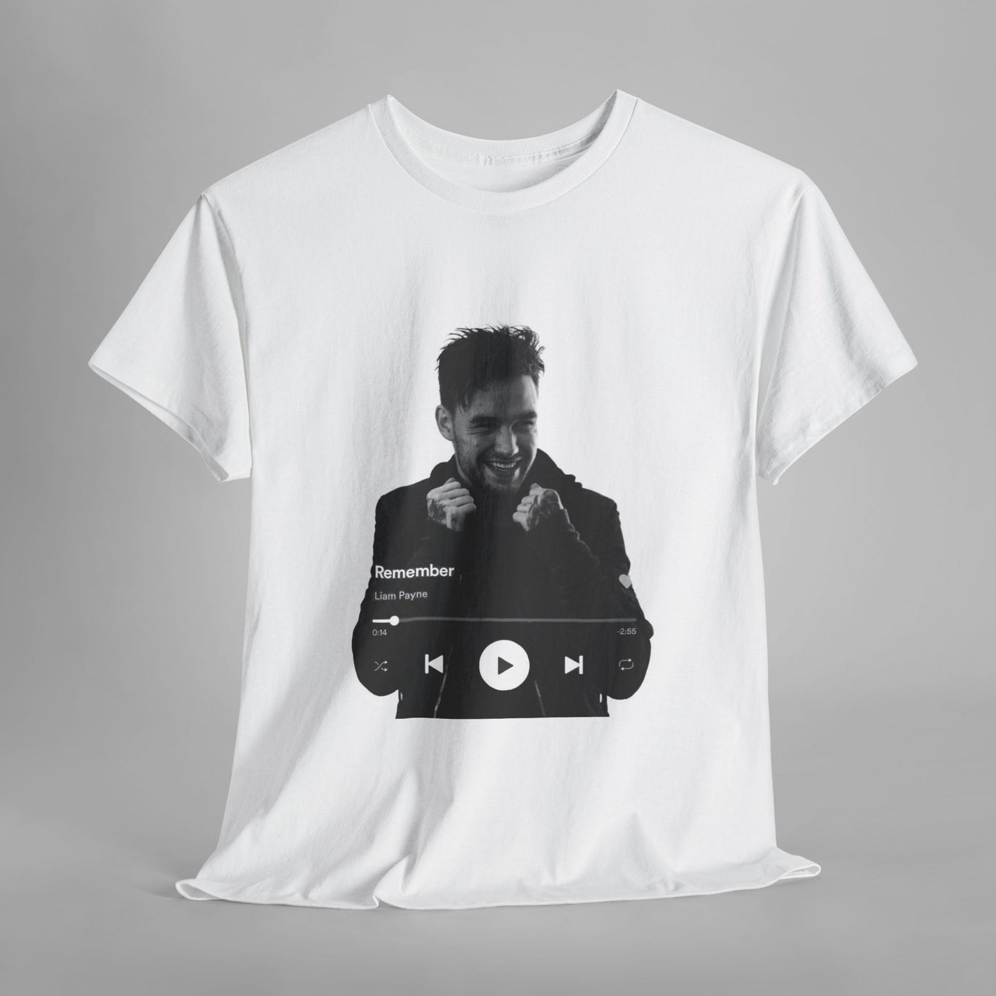 Liam Payne Remember Heavy Cotton Unisex Tshirt - Music Player Design