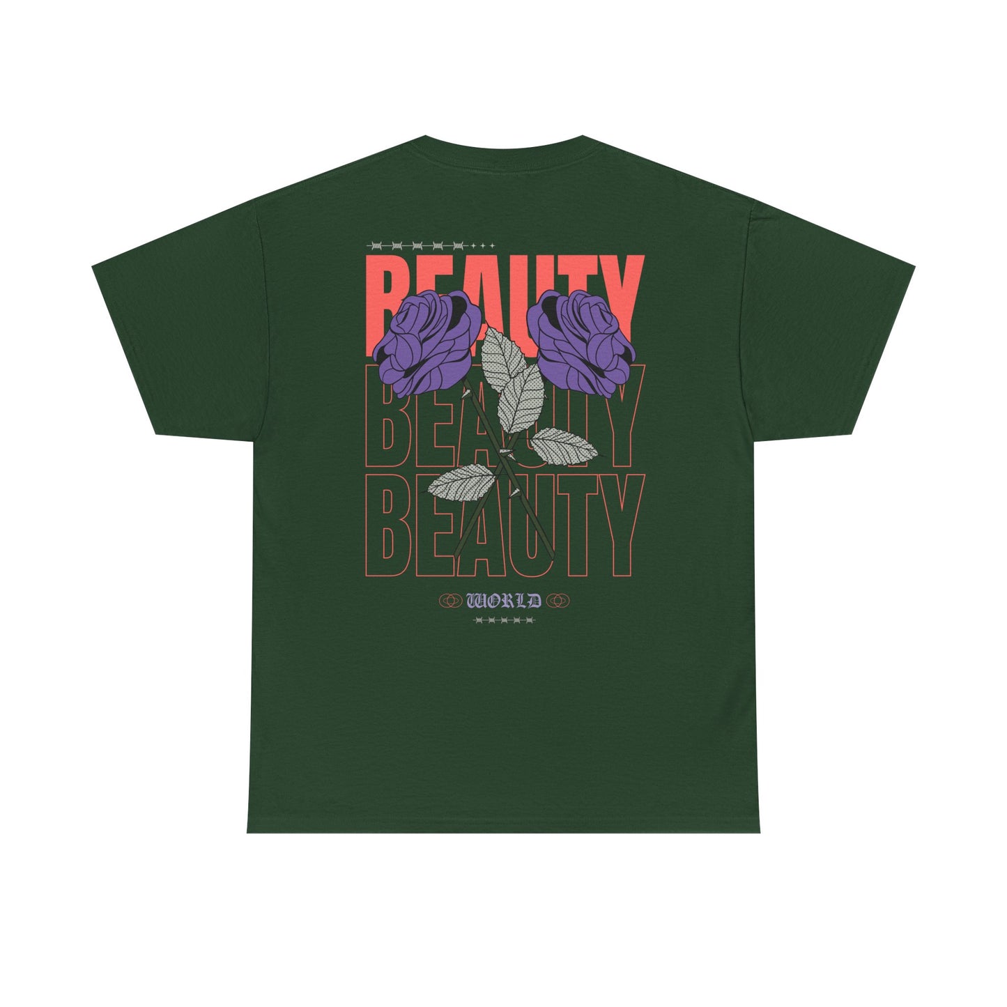Beautiful Blooms Unisex Heavy Cotton Tee - Flower Graphics, Stylish Shirt, Gift for Her, Trendy Casual Wear, Art Lover Apparel - Roe Creation