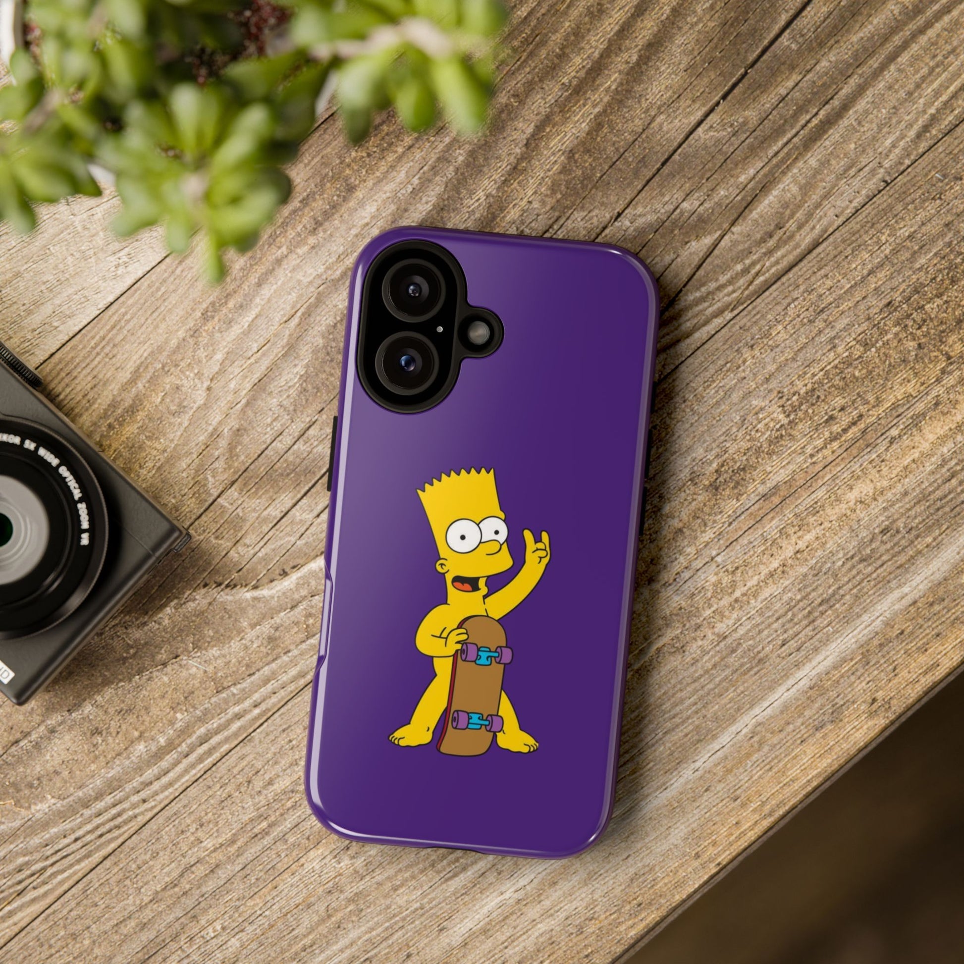 Fun Bart Simpson Skateboard Phone Case - Tough and Stylish - Roe Creation