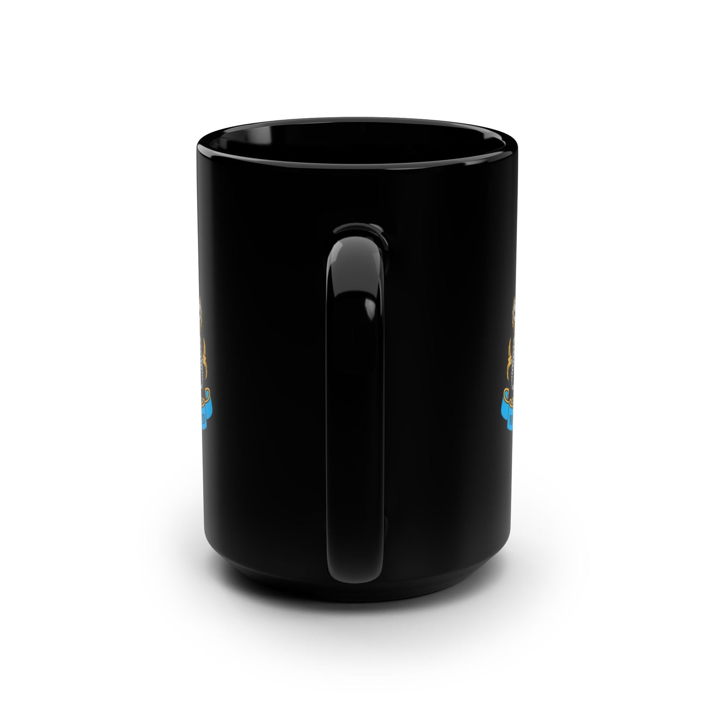 Newcastle United Crest Black Mug - 15oz Coffee Cup for Fans