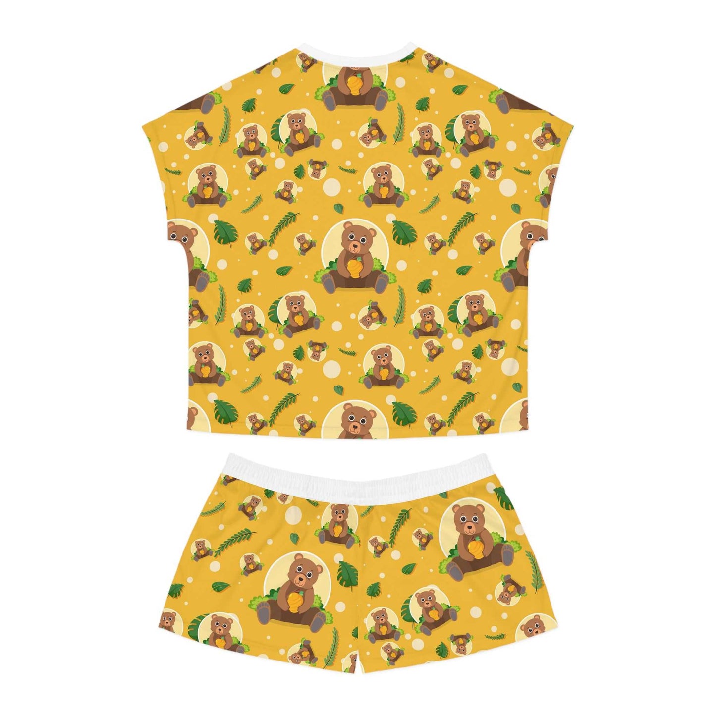 Cozy Bear Pajama Set for Women | Cute Animal PJs, Summer Sleepwear.
