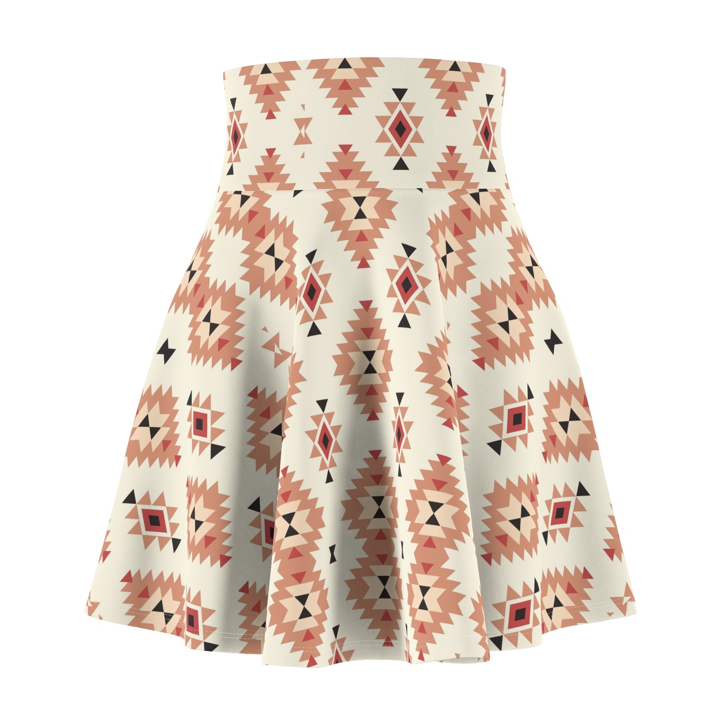Tribal Print Women's Skater Skirt - Bohemian Style for Festivals & Summer Outfits - Roe Creation