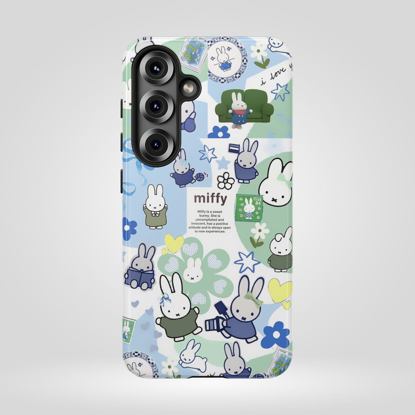 Cute Miffy Tough Phone Case - iPhone, Samsung Stylish Design for Bunny Lovers