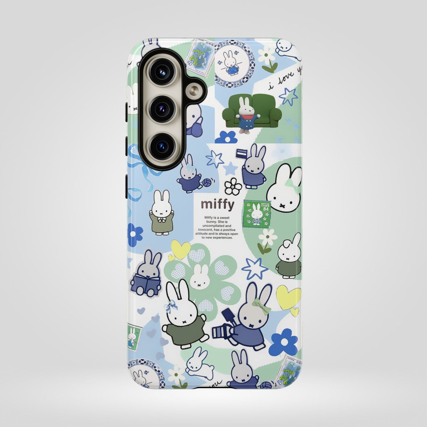 Cute Miffy Tough Phone Case - iPhone, Samsung Stylish Design for Bunny Lovers