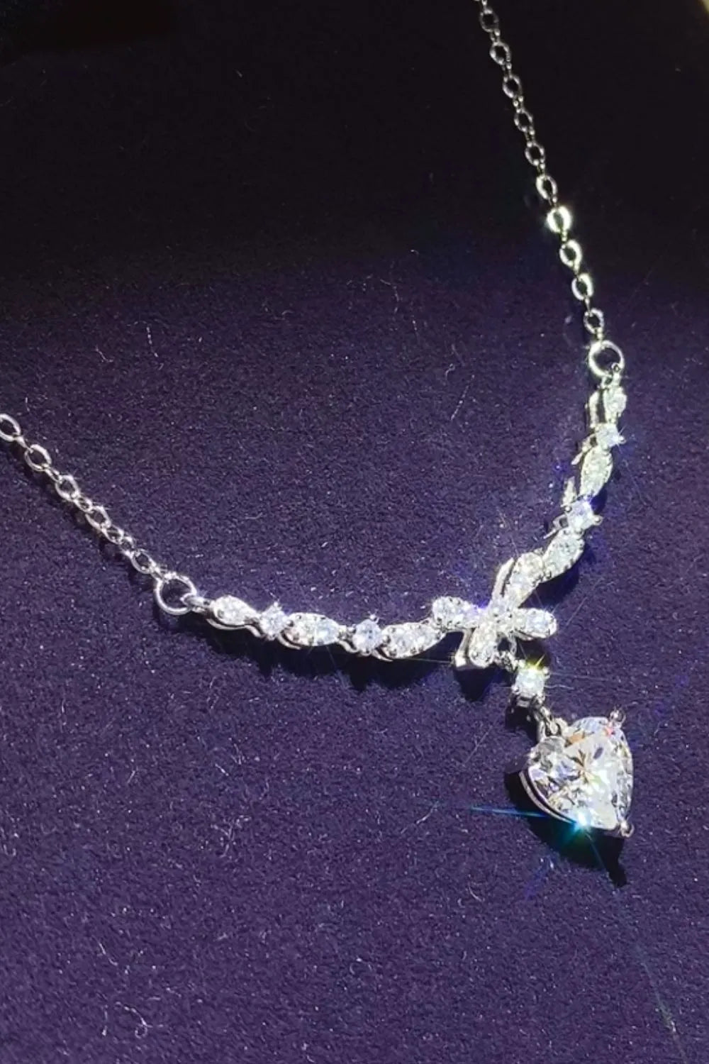 1 Carat 925 Sterling Silver Moissanite Necklace - Roe Creation