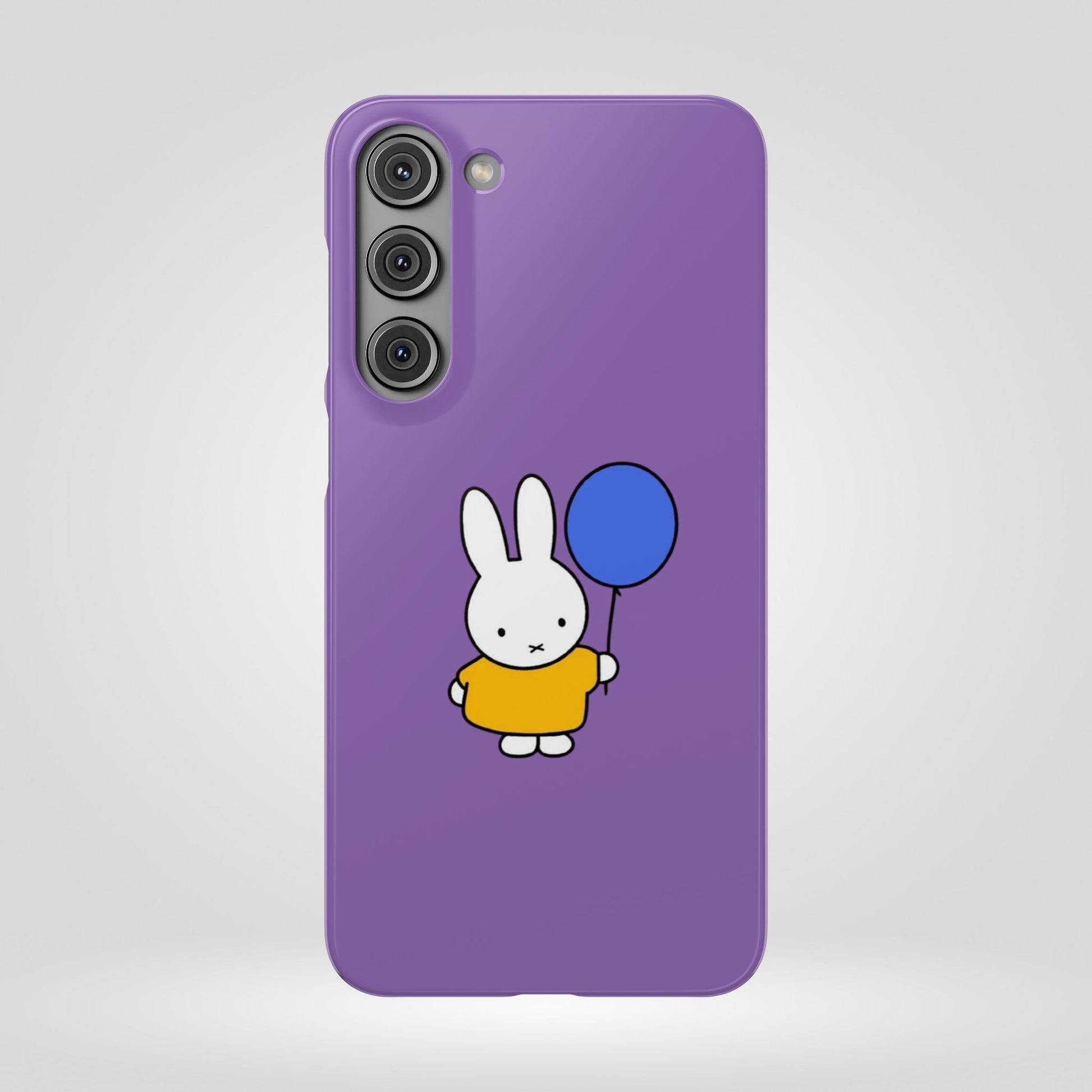Miffy Phone Case, iPhone, Samsung Snap Case - Cartoon Fun Purple Phone Accessory for Kids and Adults - Roe Creation