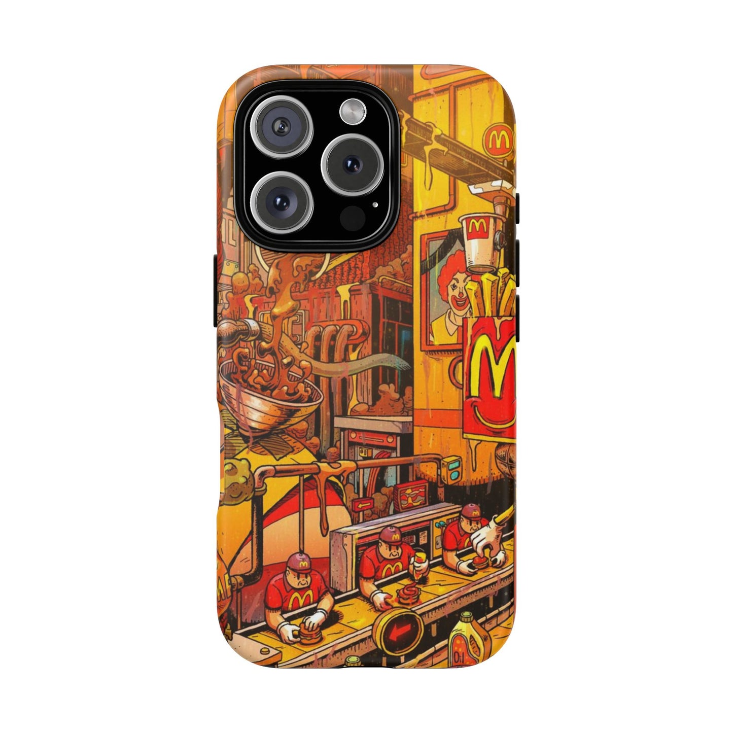 Vibrant Fast Food iPhone Case - Tough Cases with Playful Design