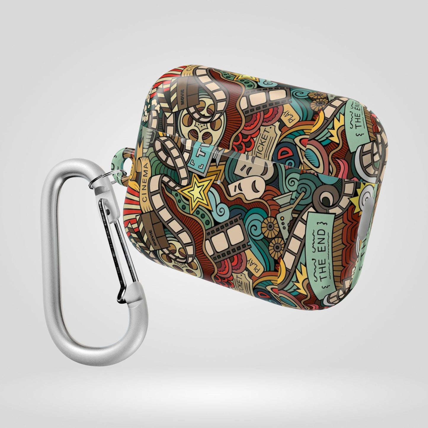 Cinematic AirPod Cases – Popcorn & Film Design
