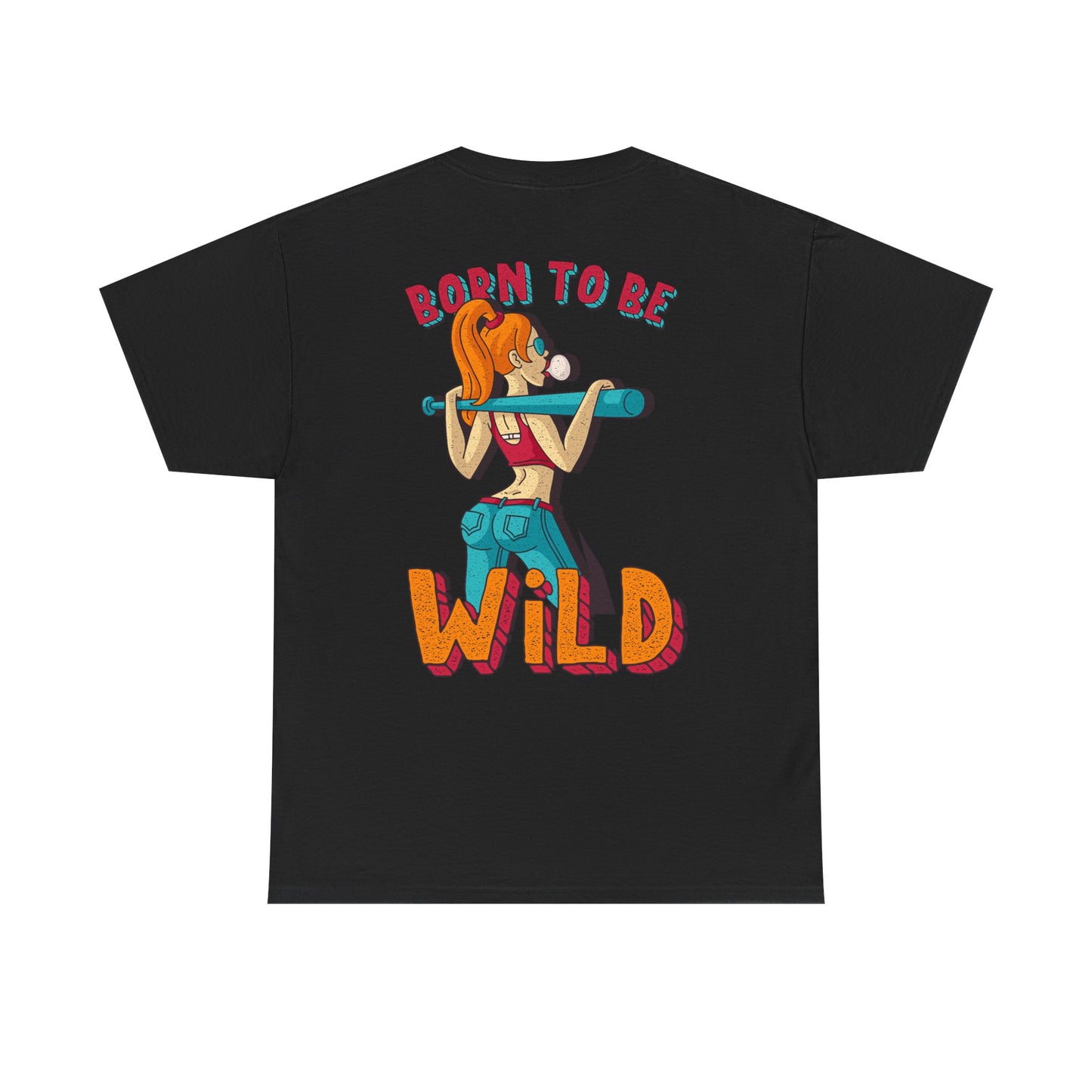 Born to Be Wild Unisex Heavy Cotton Tee, Fun Graphic Shirt, Adventure Tee, Gift for Nature Lovers, Casual Wear, Festival Top, Summer Fashion - Roe Creation
