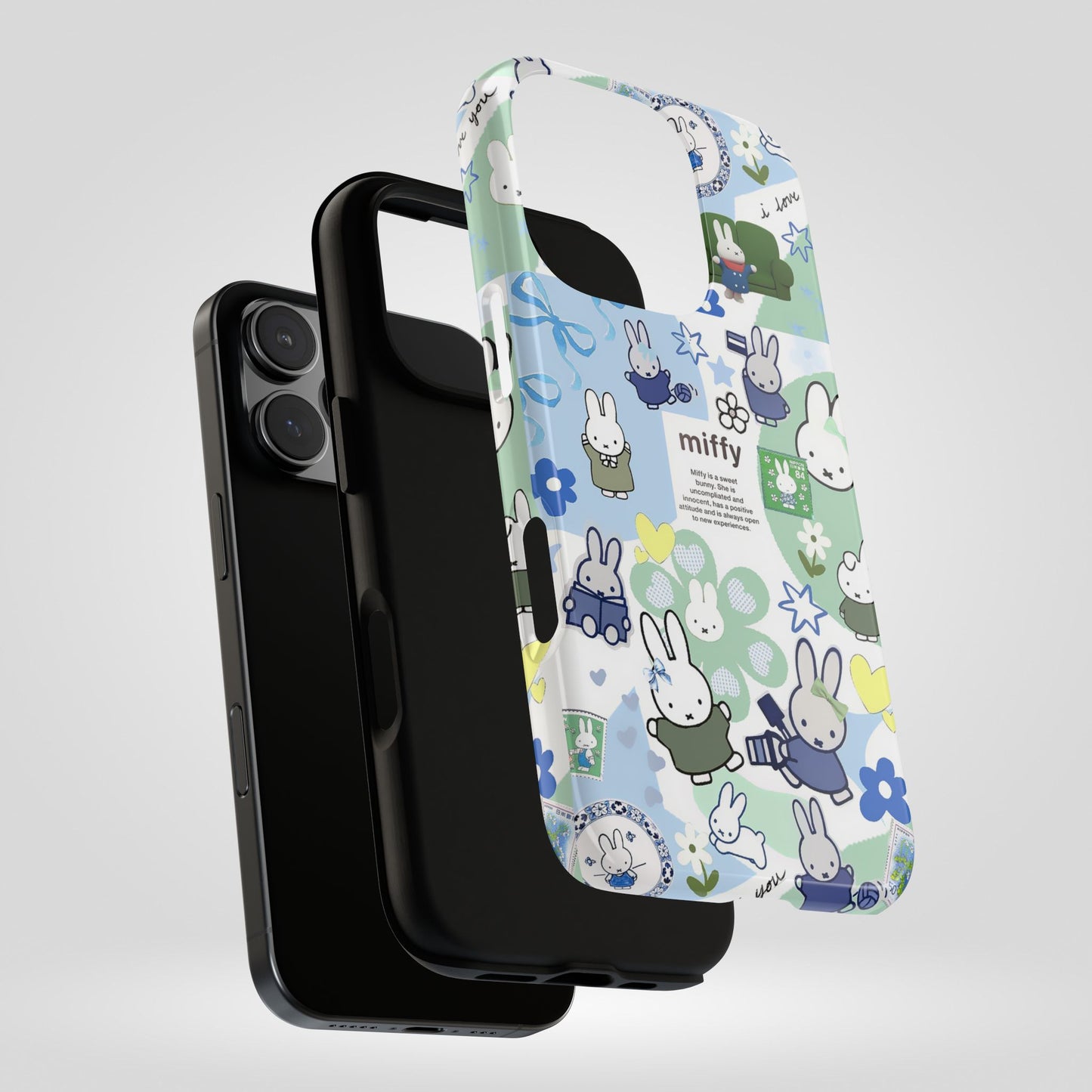 Cute Miffy Tough Phone Case - iPhone, Samsung Stylish Design for Bunny Lovers