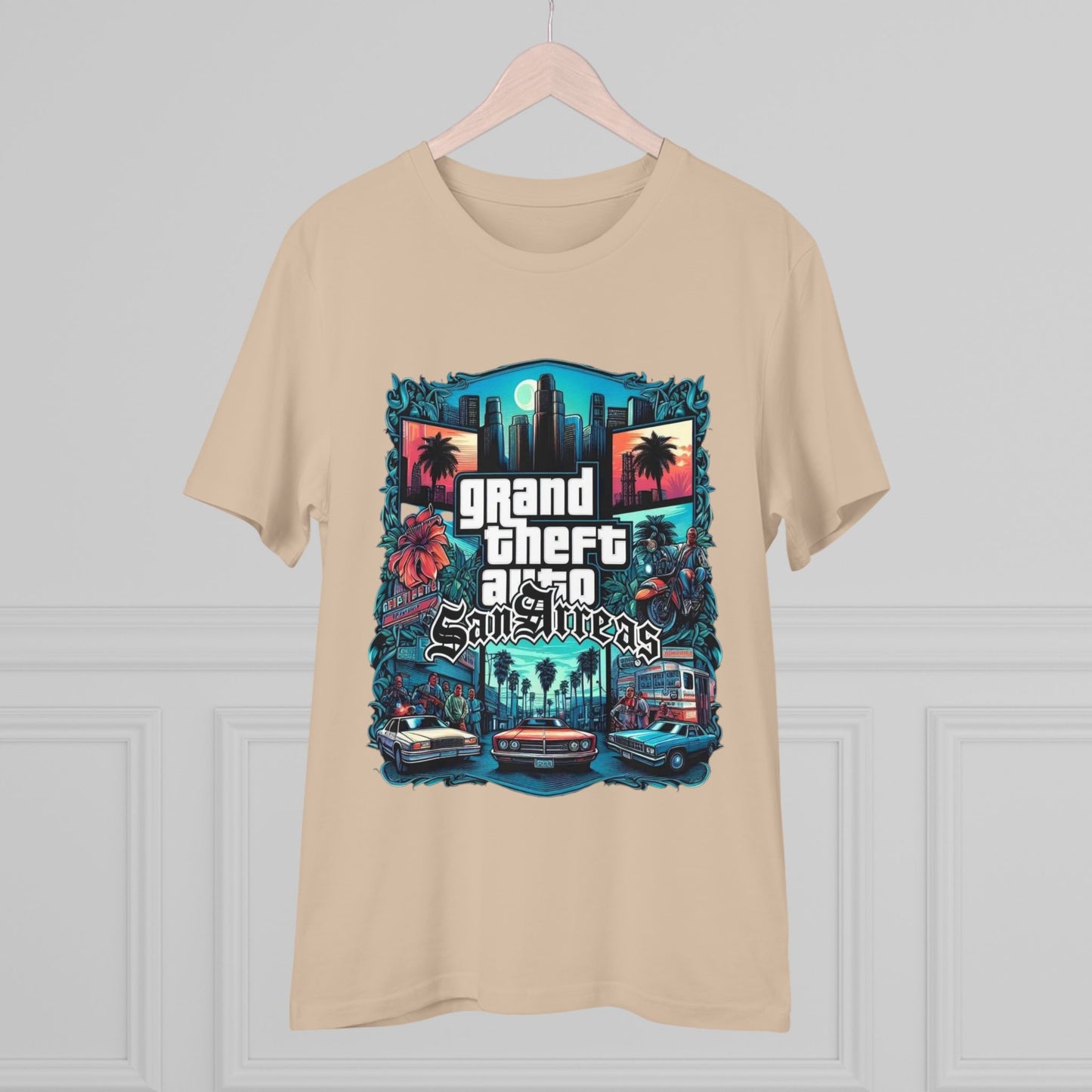 Retro GTA-Inspired Unisex T-Shirt, Gamer Gift, Casual Wear, Streetwear, Urban Style, Cool Graphic Tee - Roe Creation