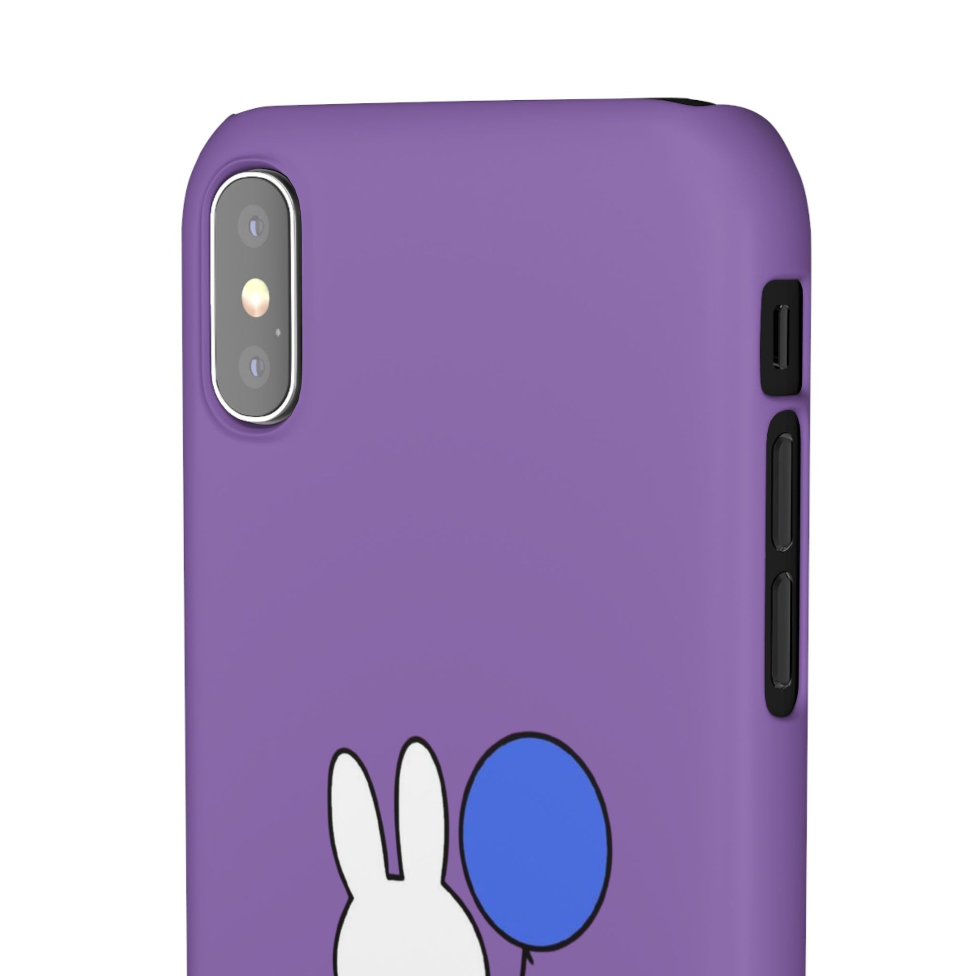 Miffy Phone Case, iPhone, Samsung Snap Case - Cartoon Fun Purple Phone Accessory for Kids and Adults - Roe Creation