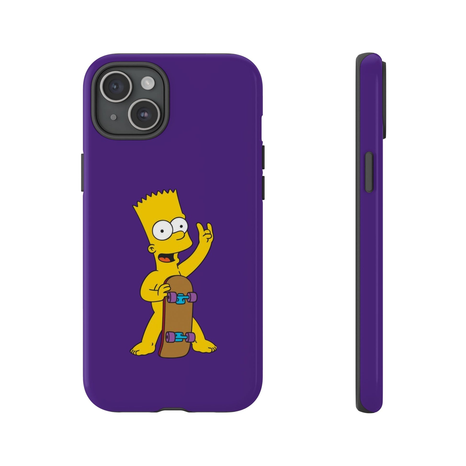 Fun Bart Simpson Skateboard Phone Case - Tough and Stylish - Roe Creation