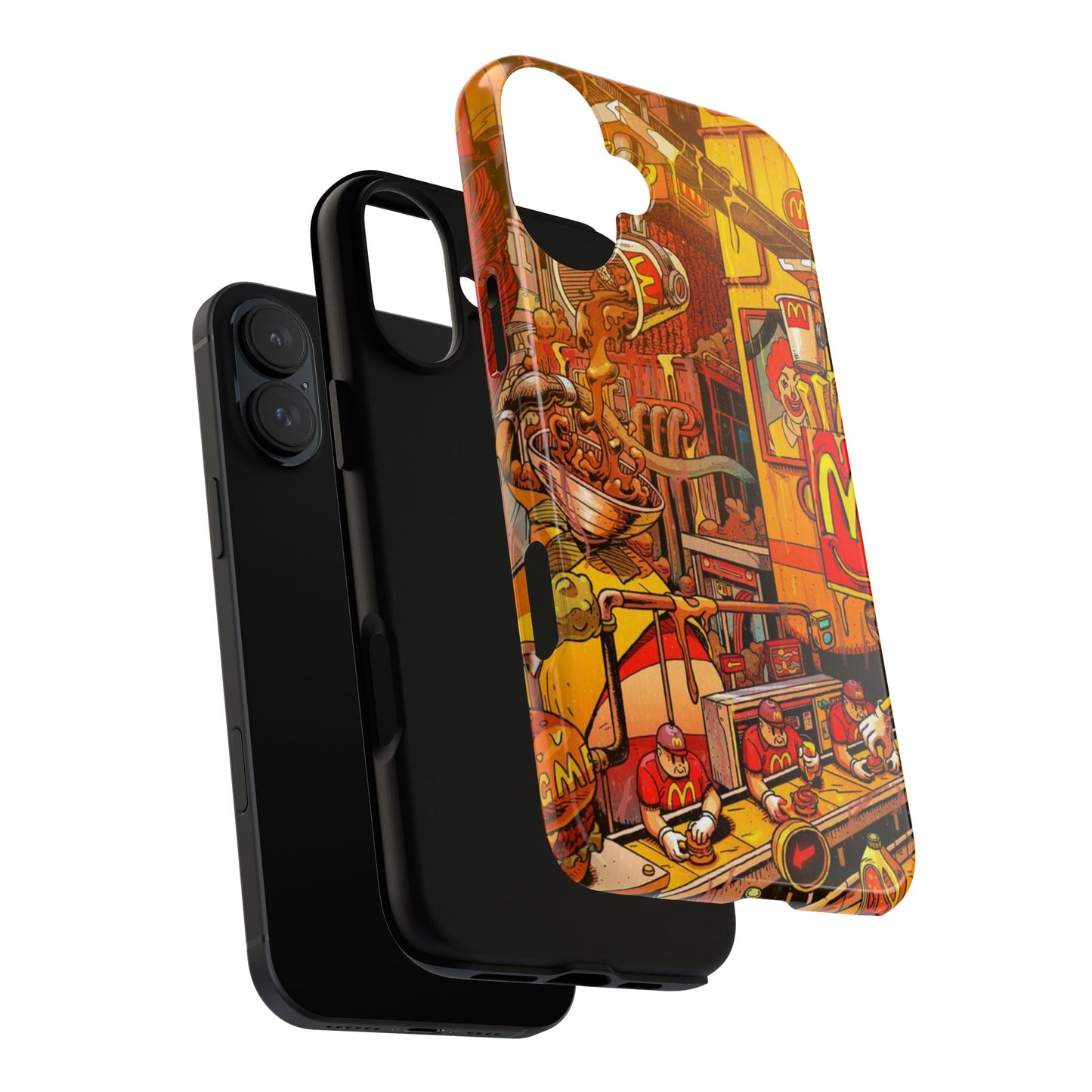 Vibrant Fast Food iPhone Case - Tough Cases with Playful Design