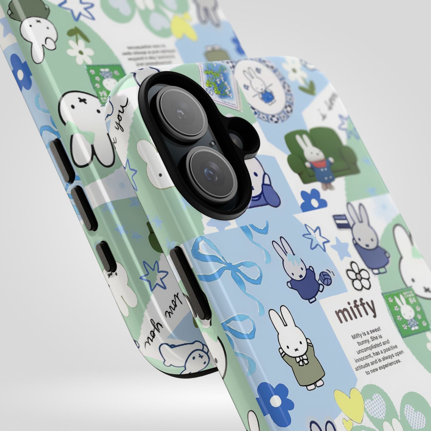 Cute Miffy Tough Phone Case - iPhone, Samsung Stylish Design for Bunny Lovers