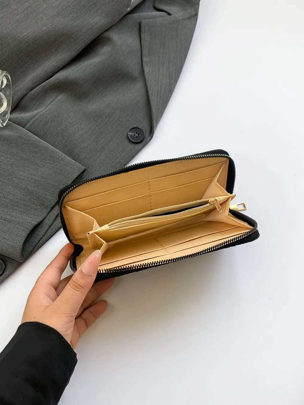 PU Leather Solid Color Wallet - Roe Creation