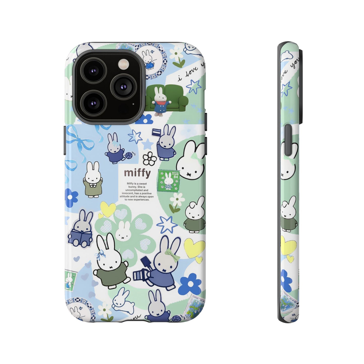 Cute Miffy Tough Phone Case - iPhone, Samsung Stylish Design for Bunny Lovers