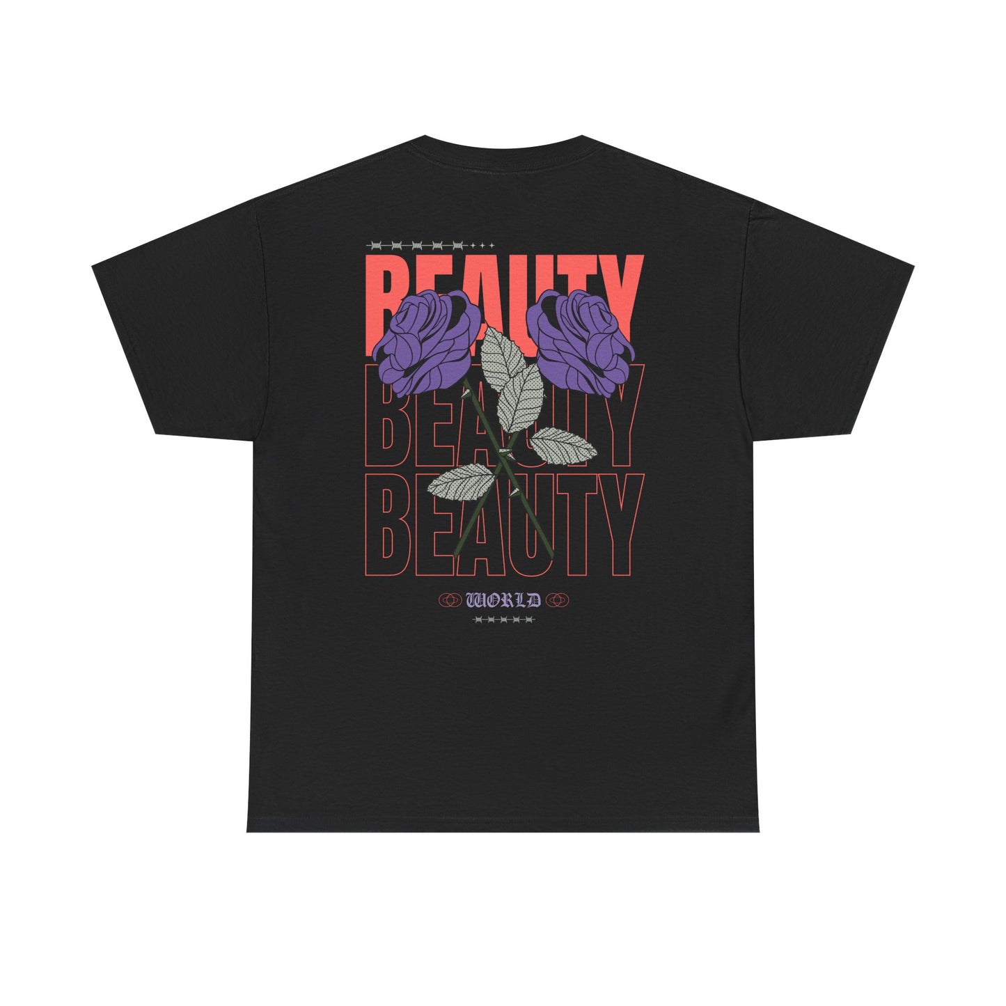 Beautiful Blooms Unisex Heavy Cotton Tee - Flower Graphics, Stylish Shirt, Gift for Her, Trendy Casual Wear, Art Lover Apparel - Roe Creation