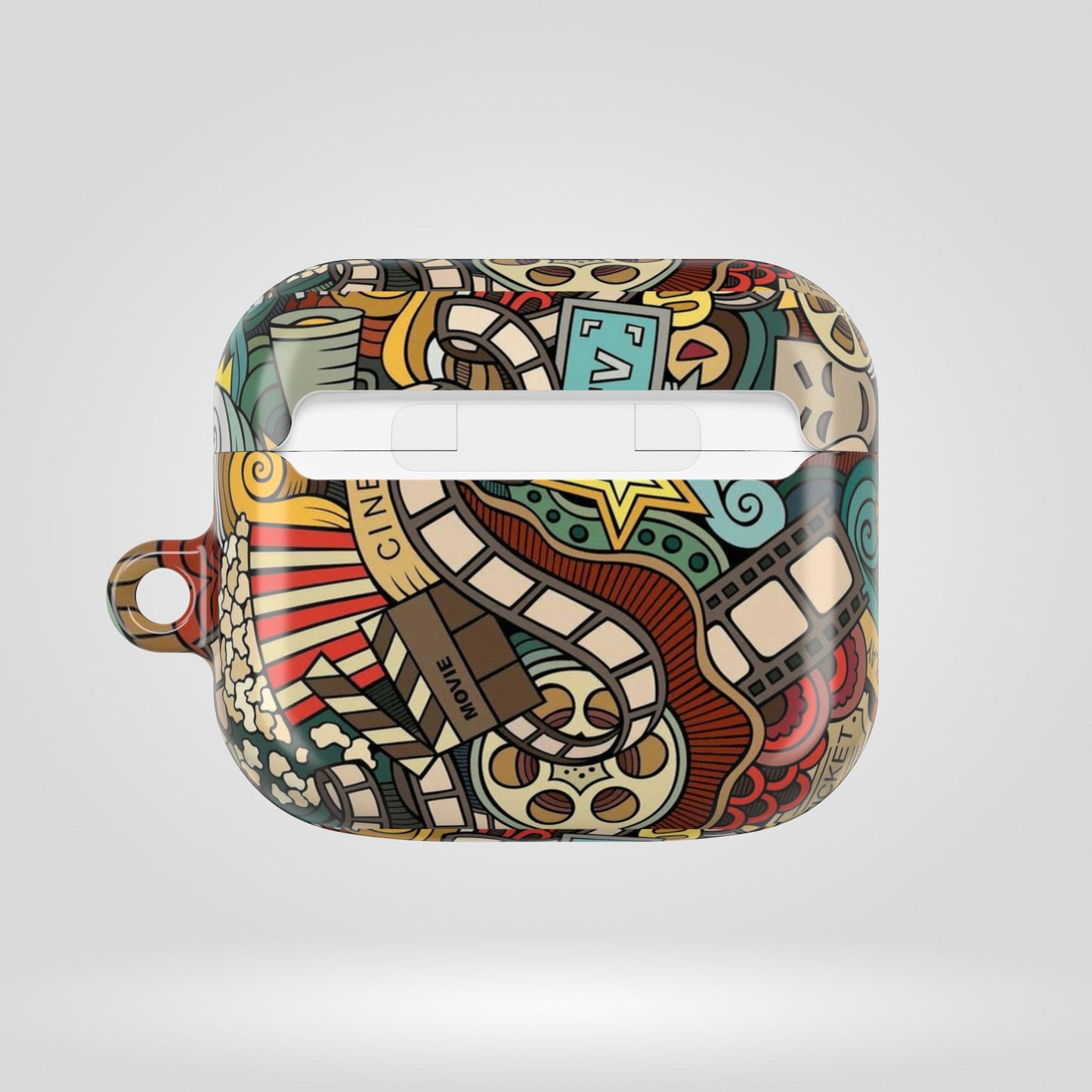 Cinematic AirPod Cases – Popcorn & Film Design