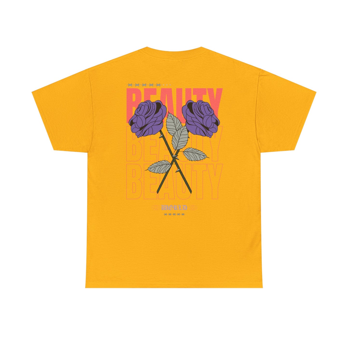 Beautiful Blooms Unisex Heavy Cotton Tee - Flower Graphics, Stylish Shirt, Gift for Her, Trendy Casual Wear, Art Lover Apparel - Roe Creation