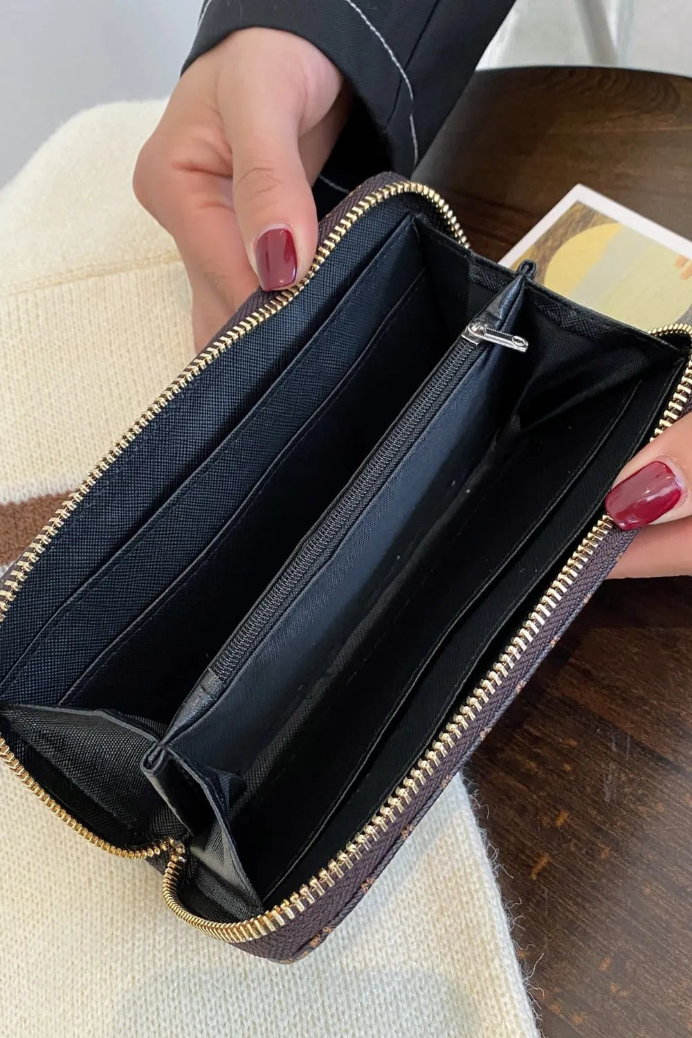 PU Leather Plaid Wallet - Roe Creation