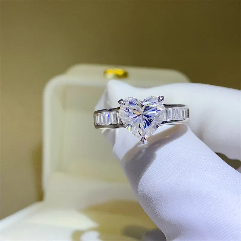 3 Carat Moissanite 925 Sterling Silver Ring - Roe Creation