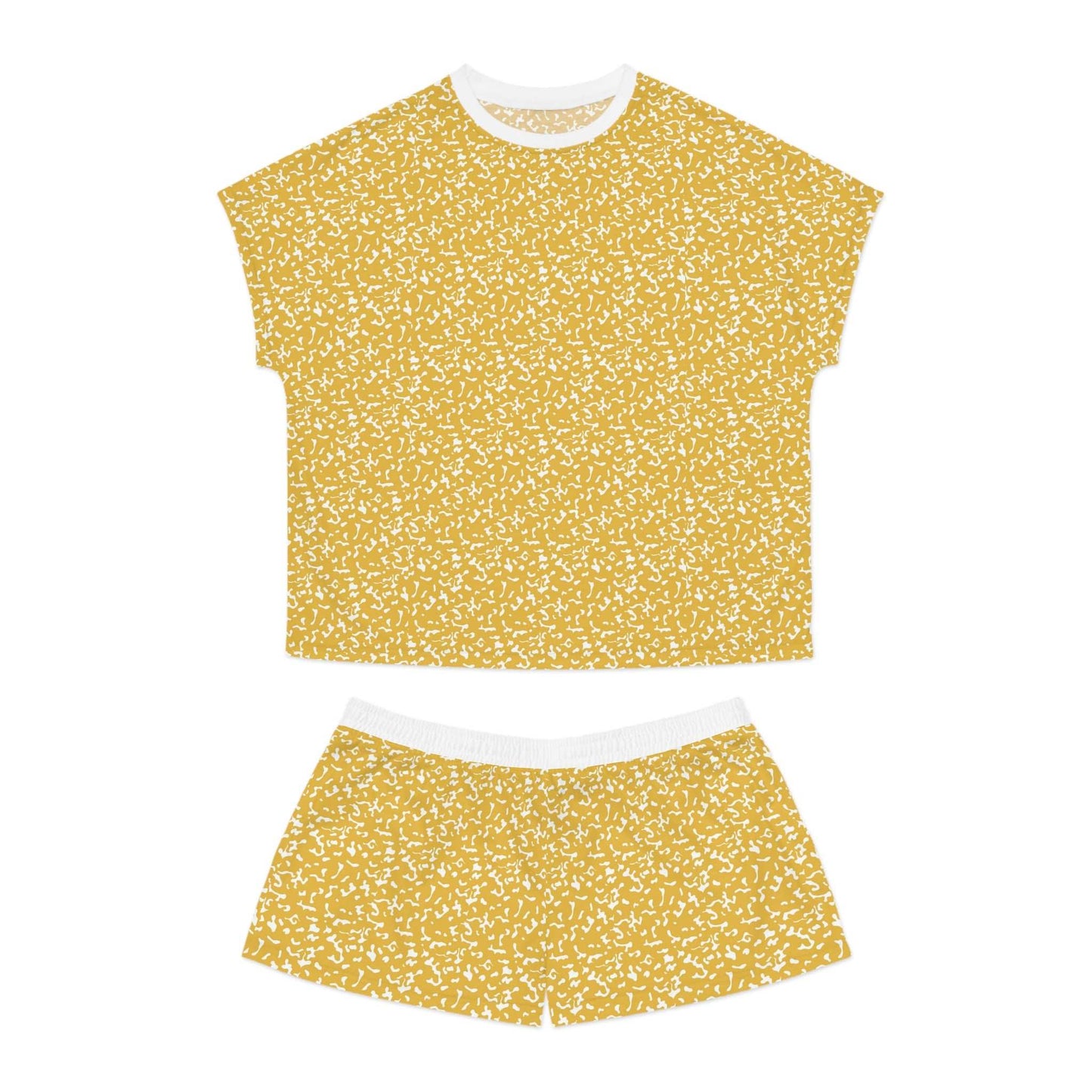 Sunny Floral Women's Short Pajama Set, Cozy Sleepwear, Summer Nights, Gift for.