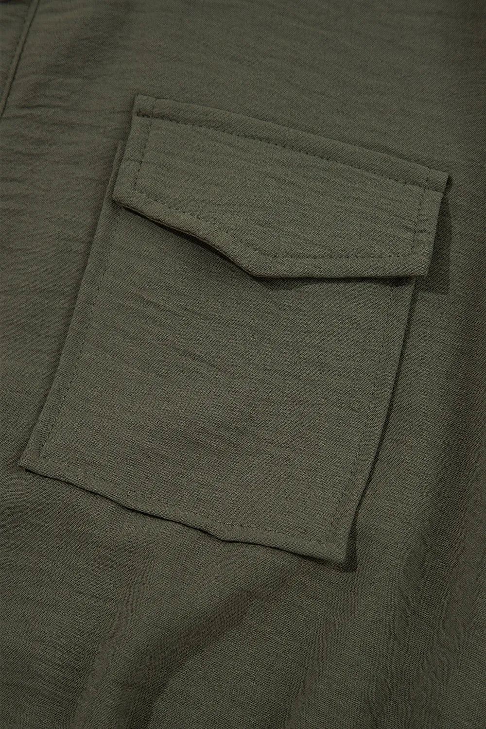 Half Button Belted Utility Short Sleeve Jumpsuit - Roe Creation