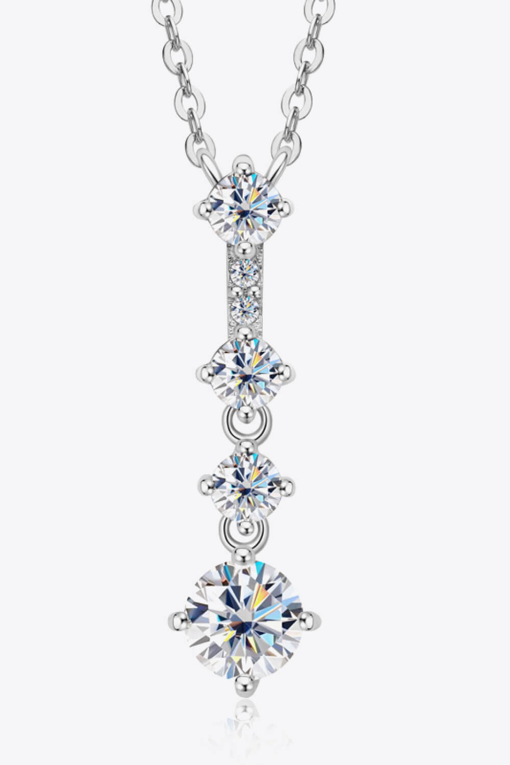 Adored Keep You There Multi-Moissanite Pendant Necklace - Roe Creation