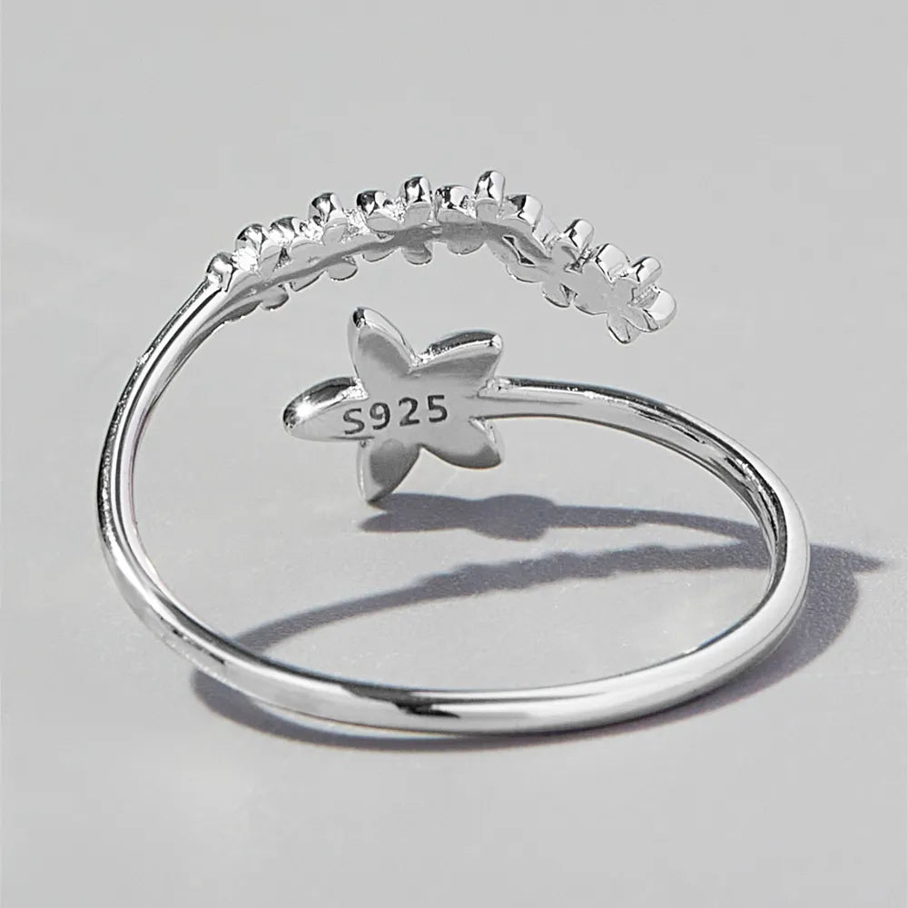 925 Sterling Silver Flower Ring - Roe Creation