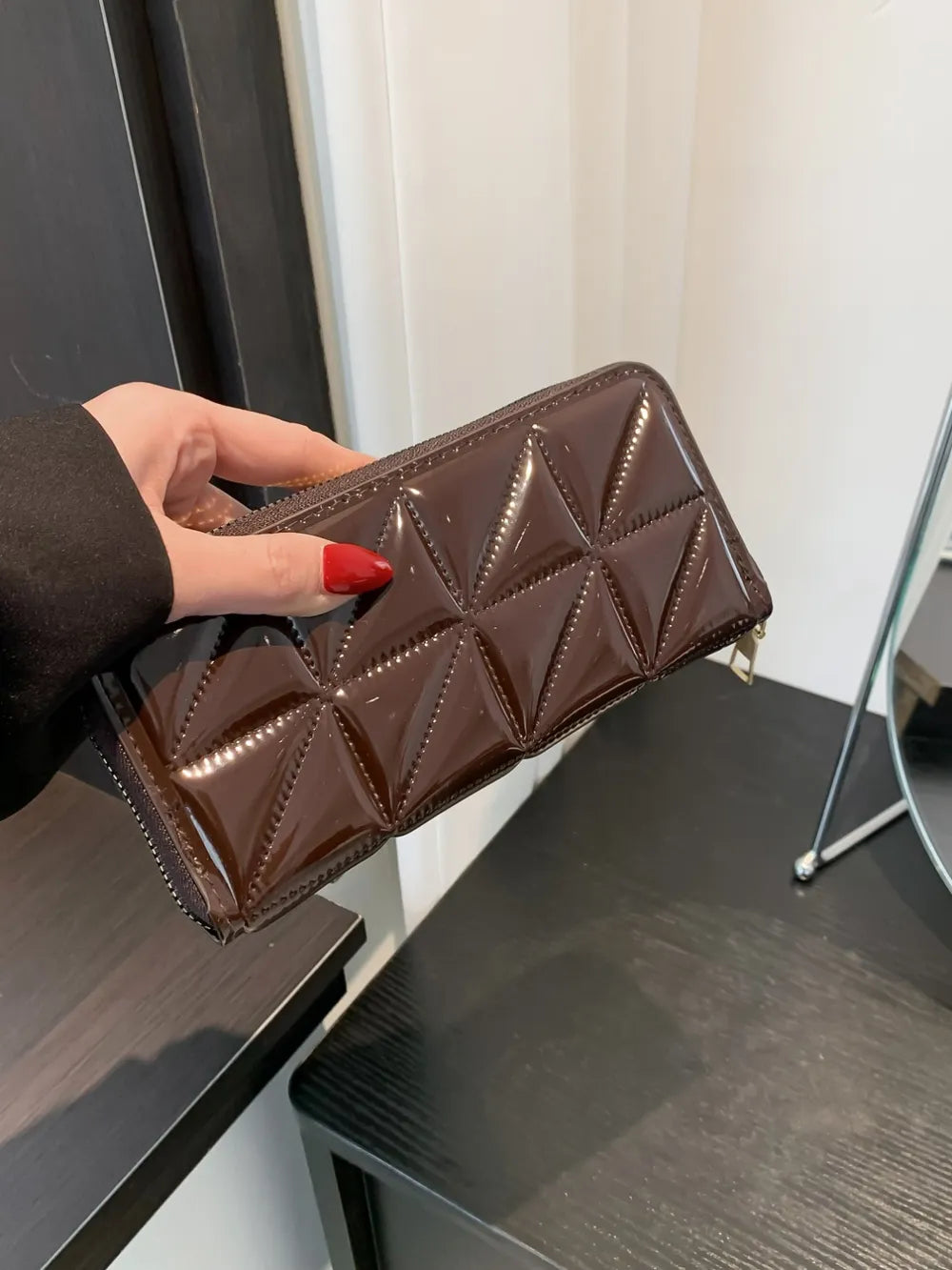 PU Leather Solid Color Wallet - Roe Creation