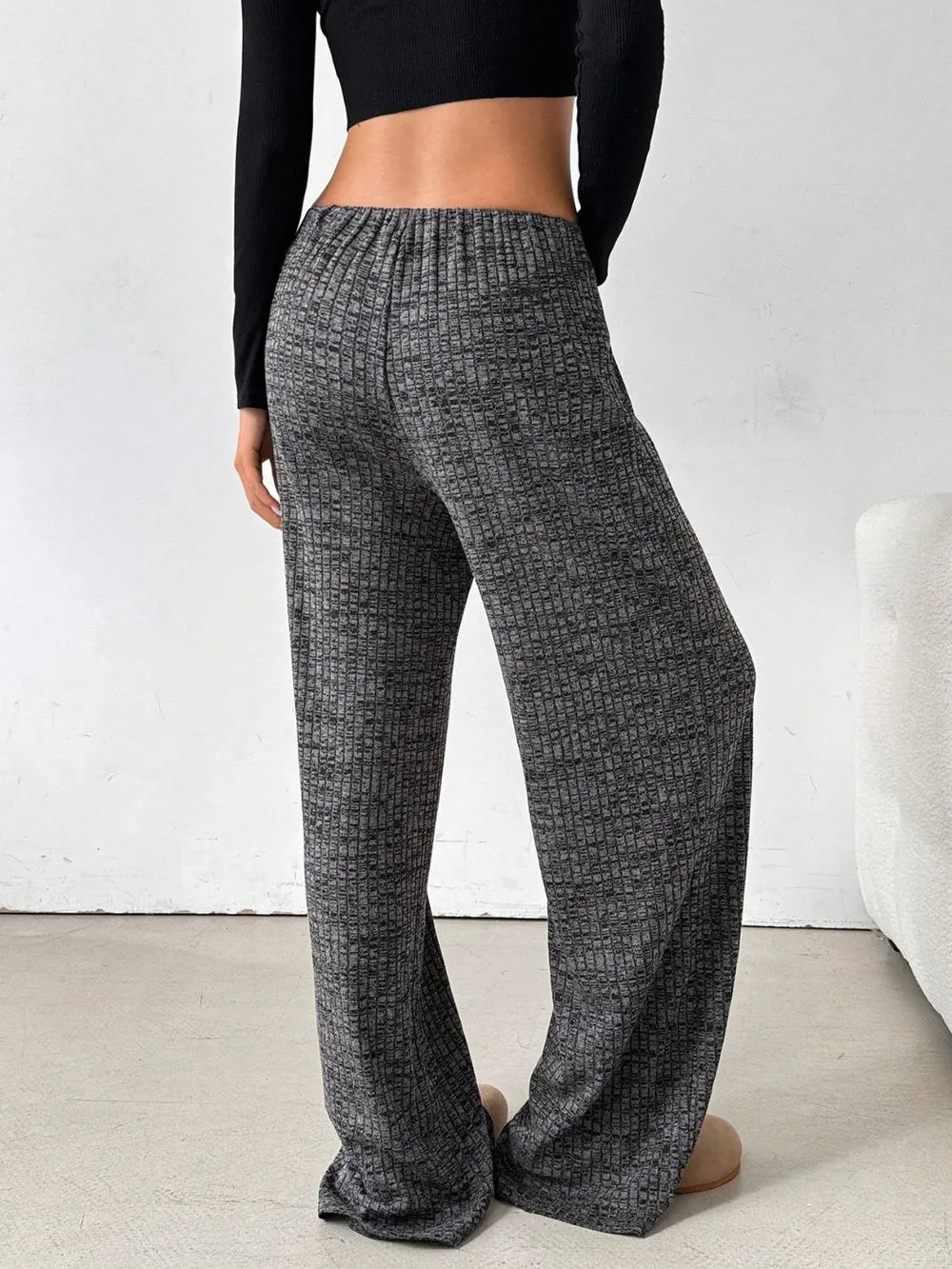 Tied Striped Wide Leg Pants - Roe Creation