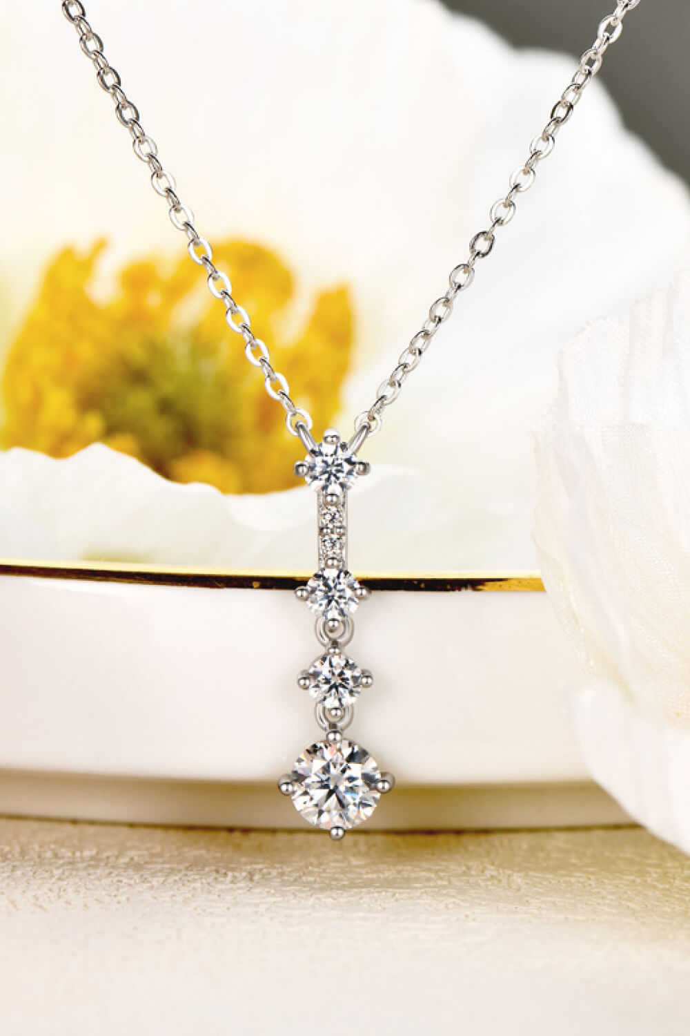 Adored Keep You There Multi-Moissanite Pendant Necklace - Roe Creation