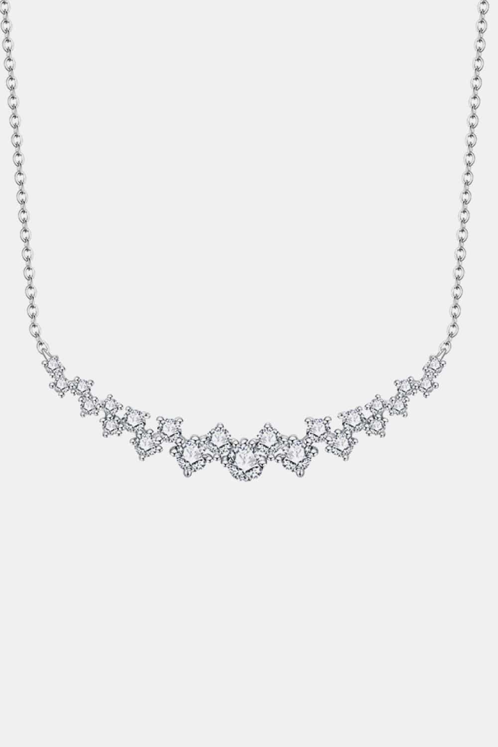 1.64 Carat Moissanite 925 Sterling Silver Necklace - Roe Creation