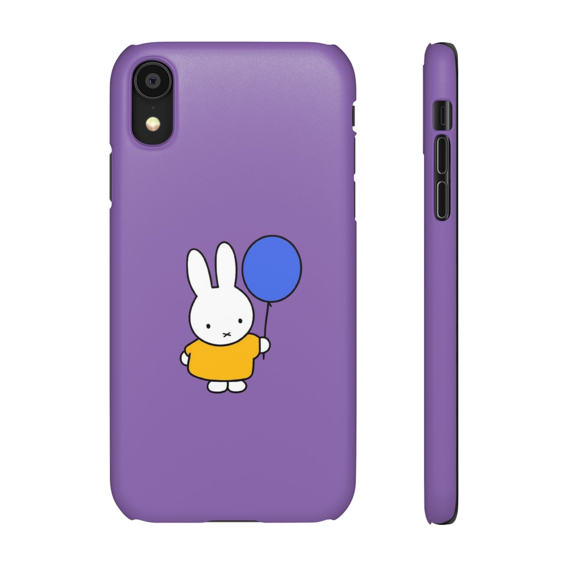Miffy Phone Case, iPhone, Samsung Snap Case - Cartoon Fun Purple Phone Accessory for Kids and Adults - Roe Creation