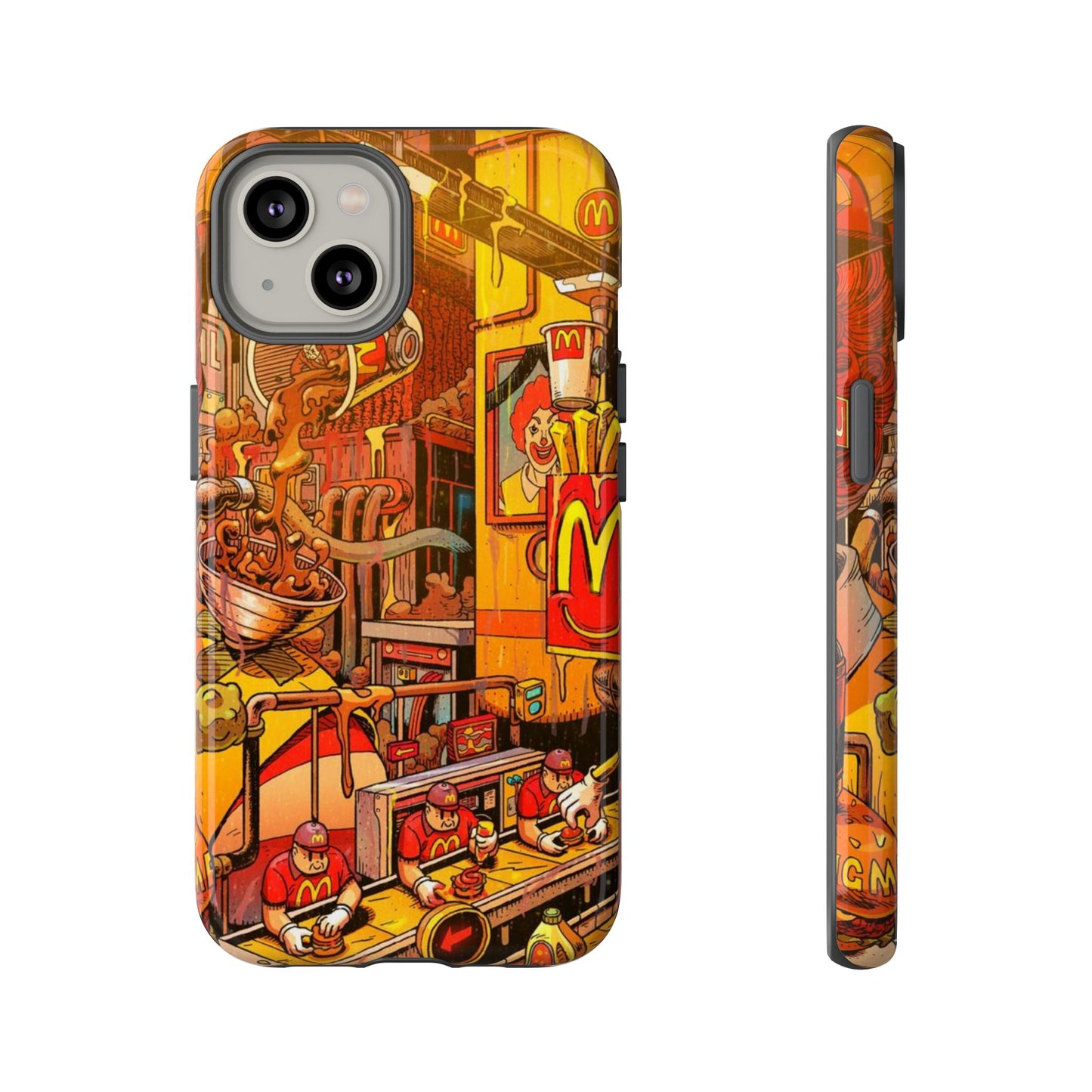 Vibrant Fast Food iPhone Case - Tough Cases with Playful Design