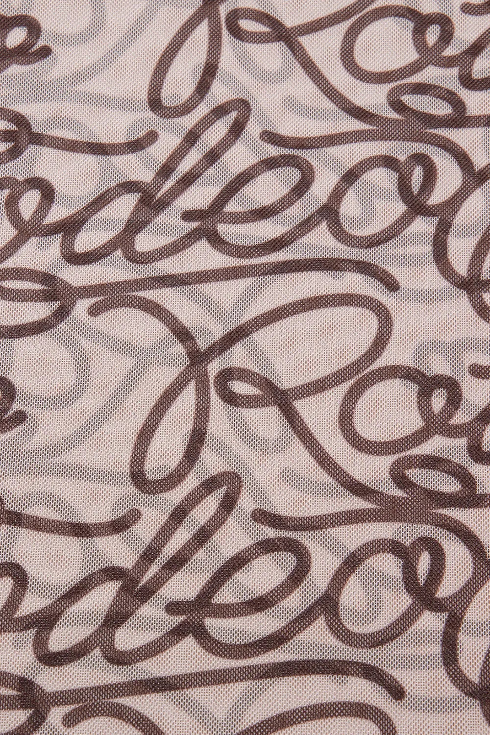 Printed Round Neck Short Sleeve Mesh T-Shirt - Roe Creation