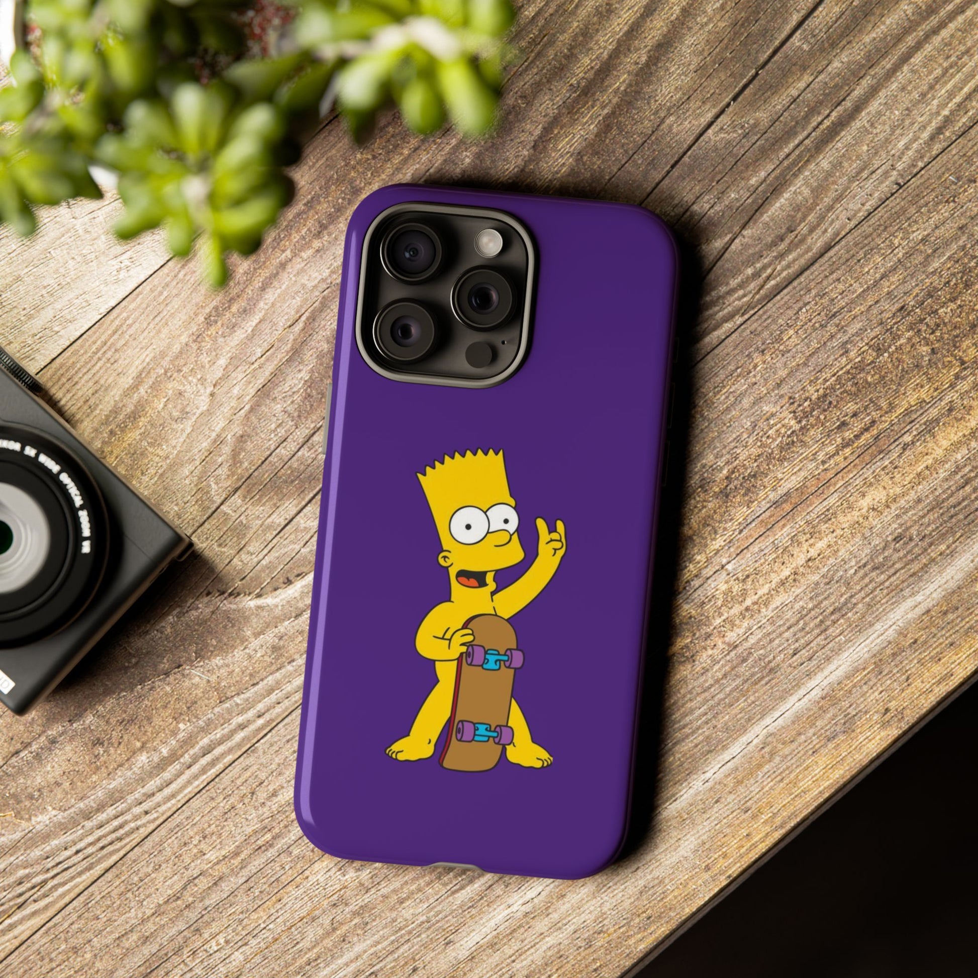 Fun Bart Simpson Skateboard Phone Case - Tough and Stylish - Roe Creation