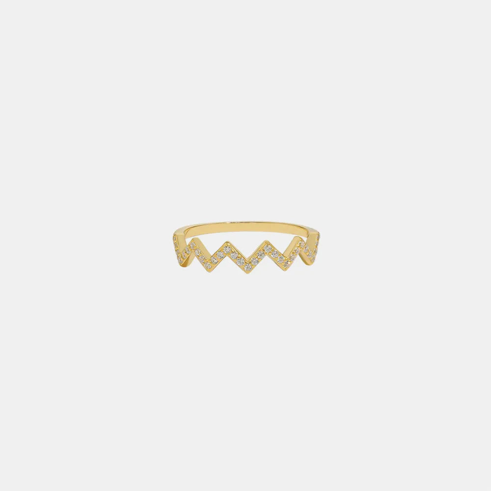 Wave Shape 925 Sterling Silver Ring - Roe Creation